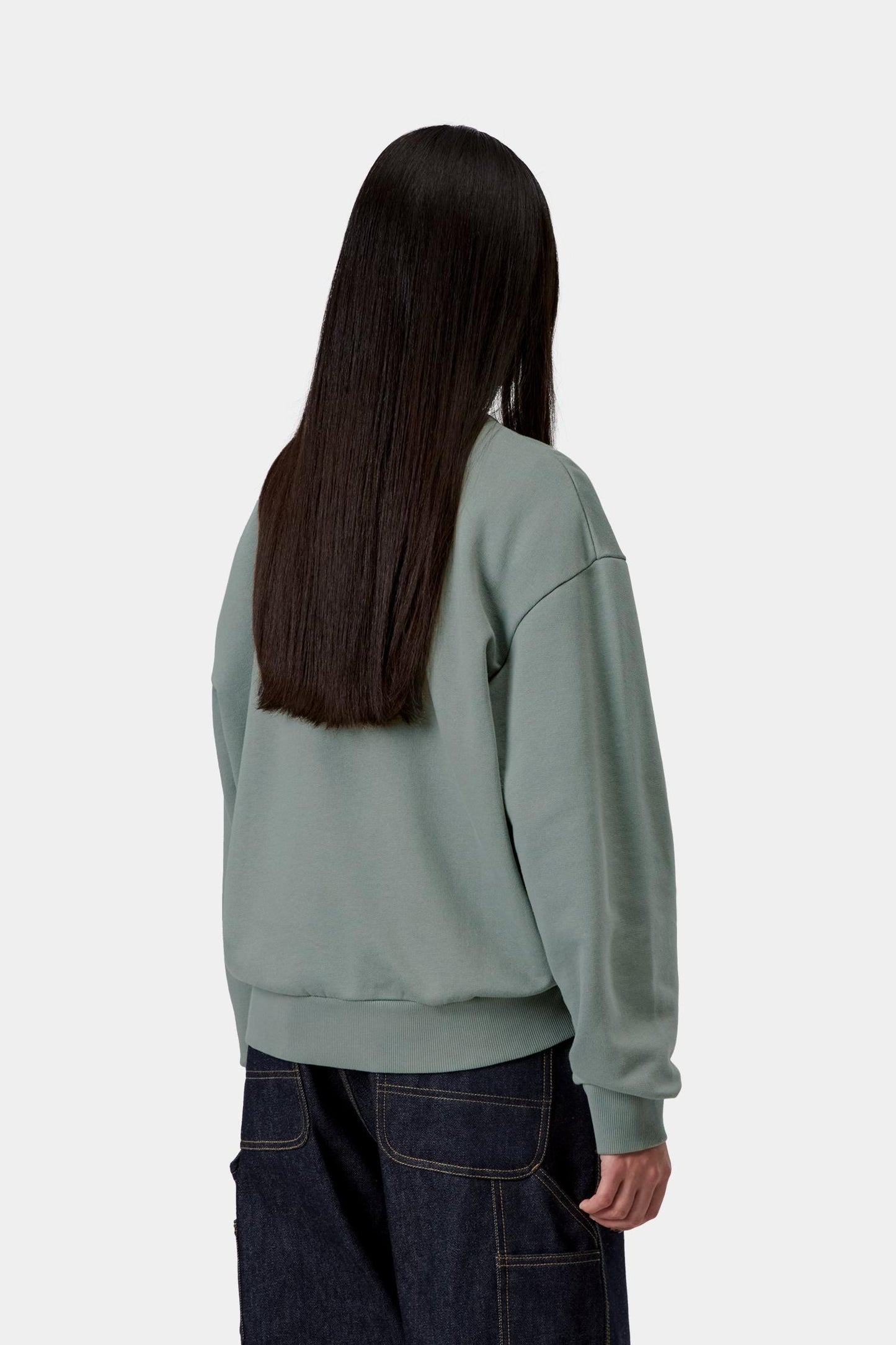 Casey Sweatshirt Velvet Green / Silver