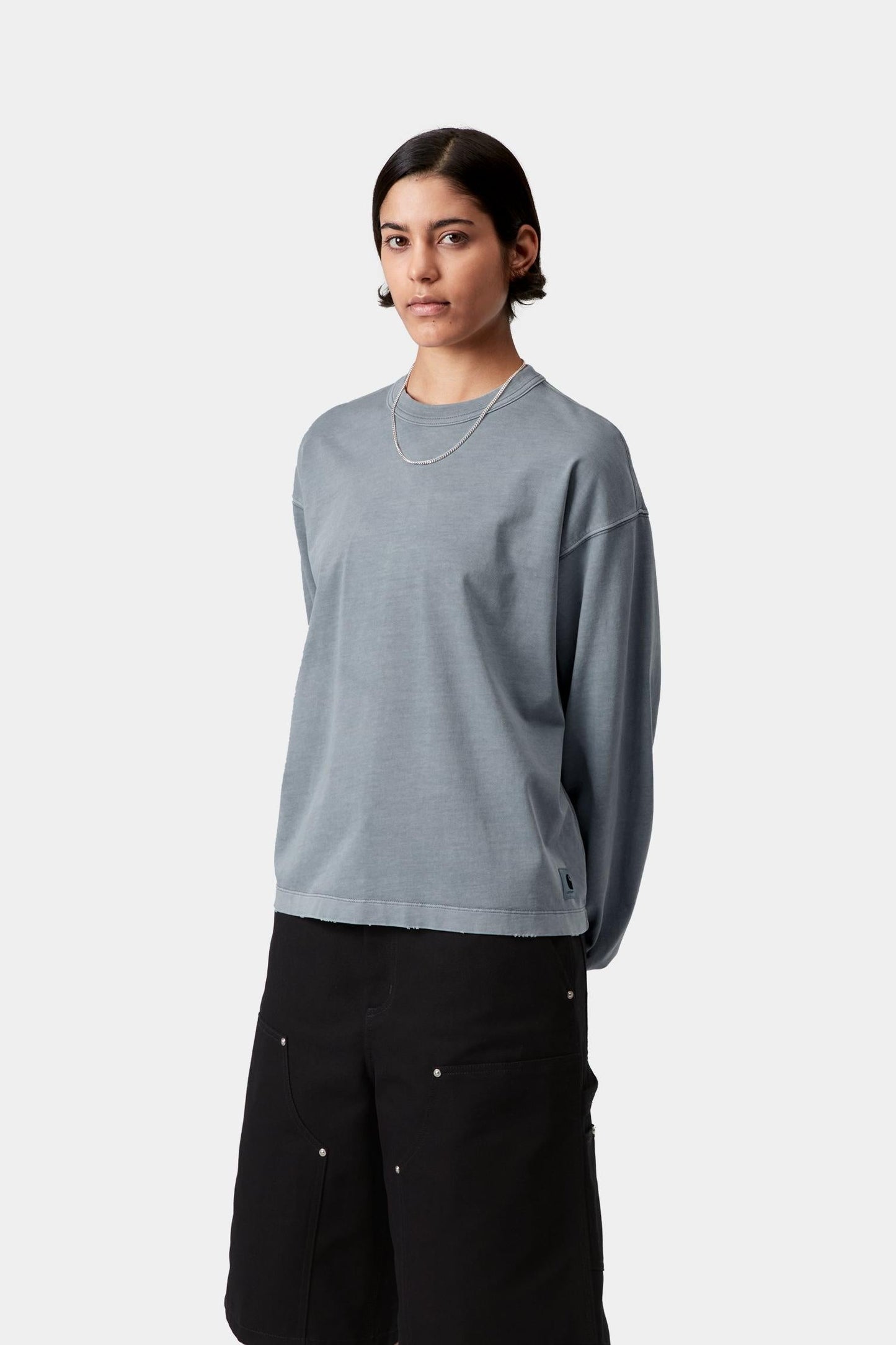 Long Sleeve Torion T-Shirt Office Blue (Grind Wash)