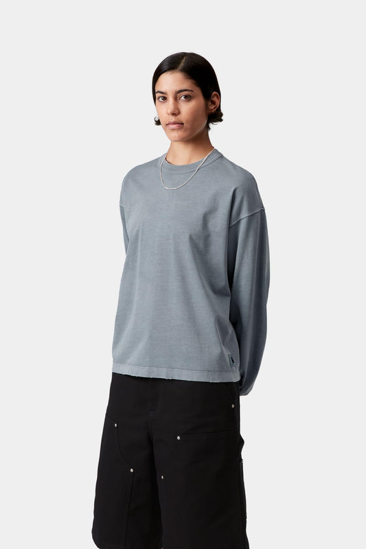 Long Sleeve Torion T-Shirt Office Blue (Grind Wash)