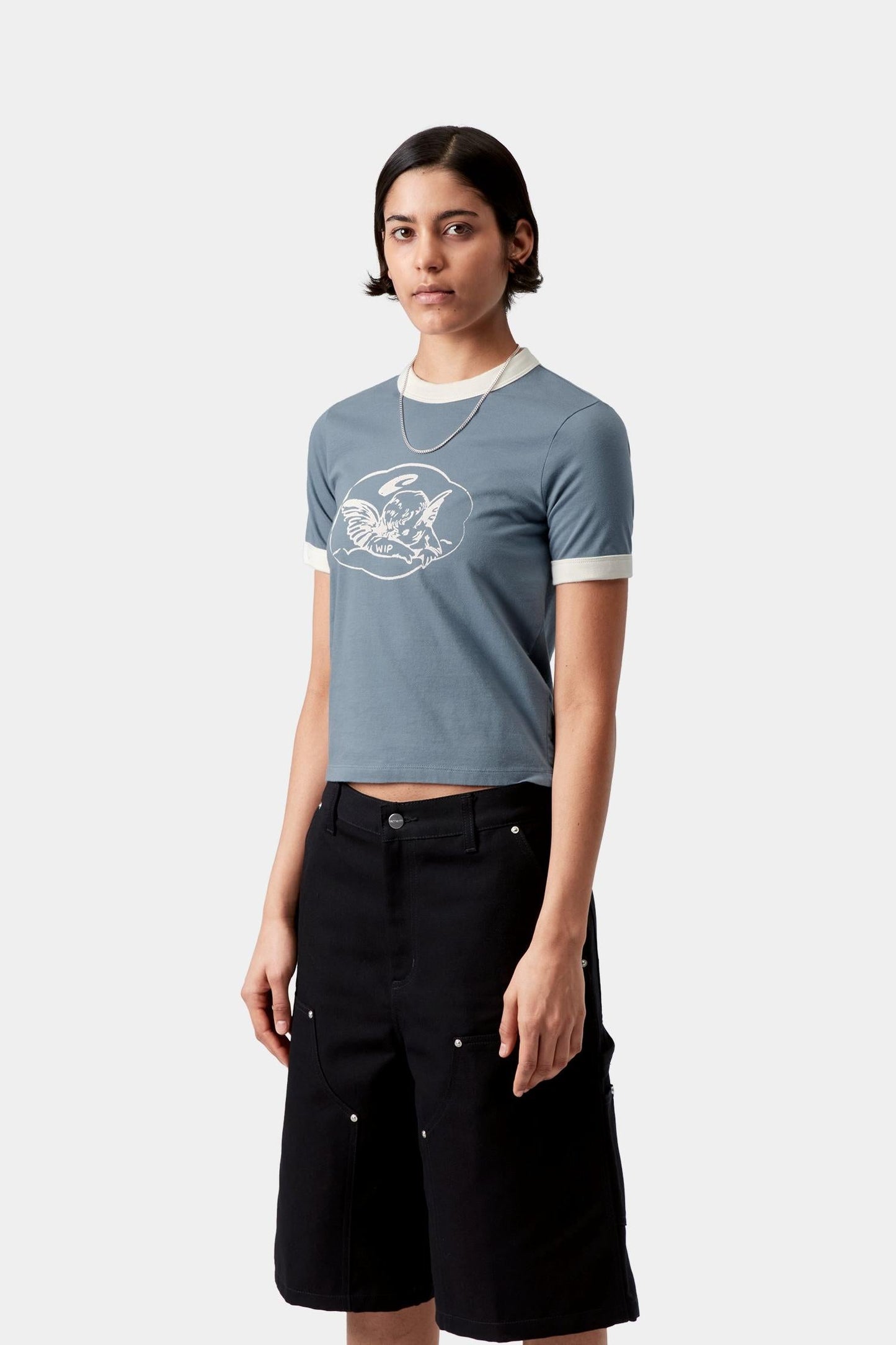 Reminiscing Ringer T-Shirt Velvet Blue (Heavy Stone Wash)