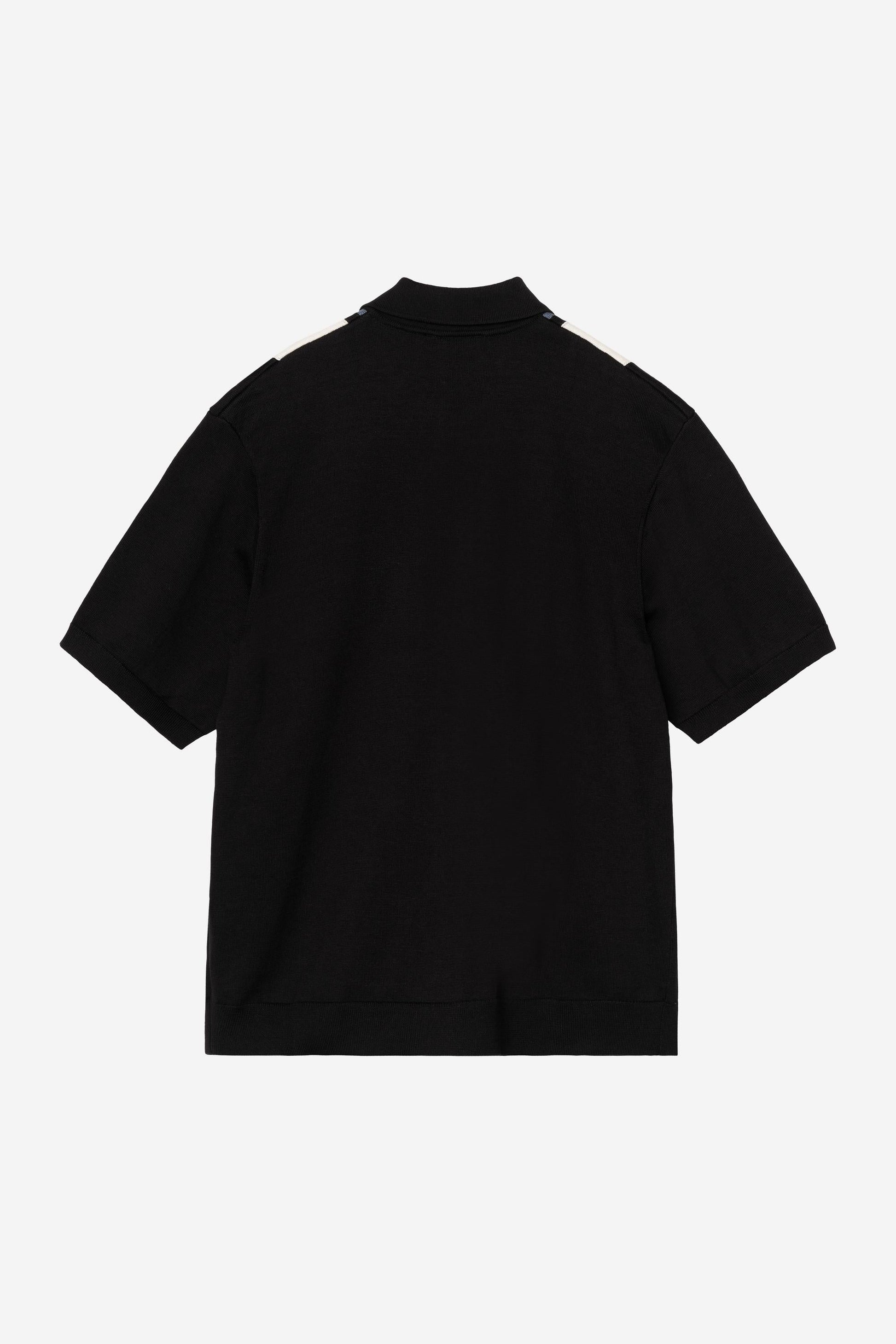 Short Sleeve Mello Stripe Knit Shirt Black