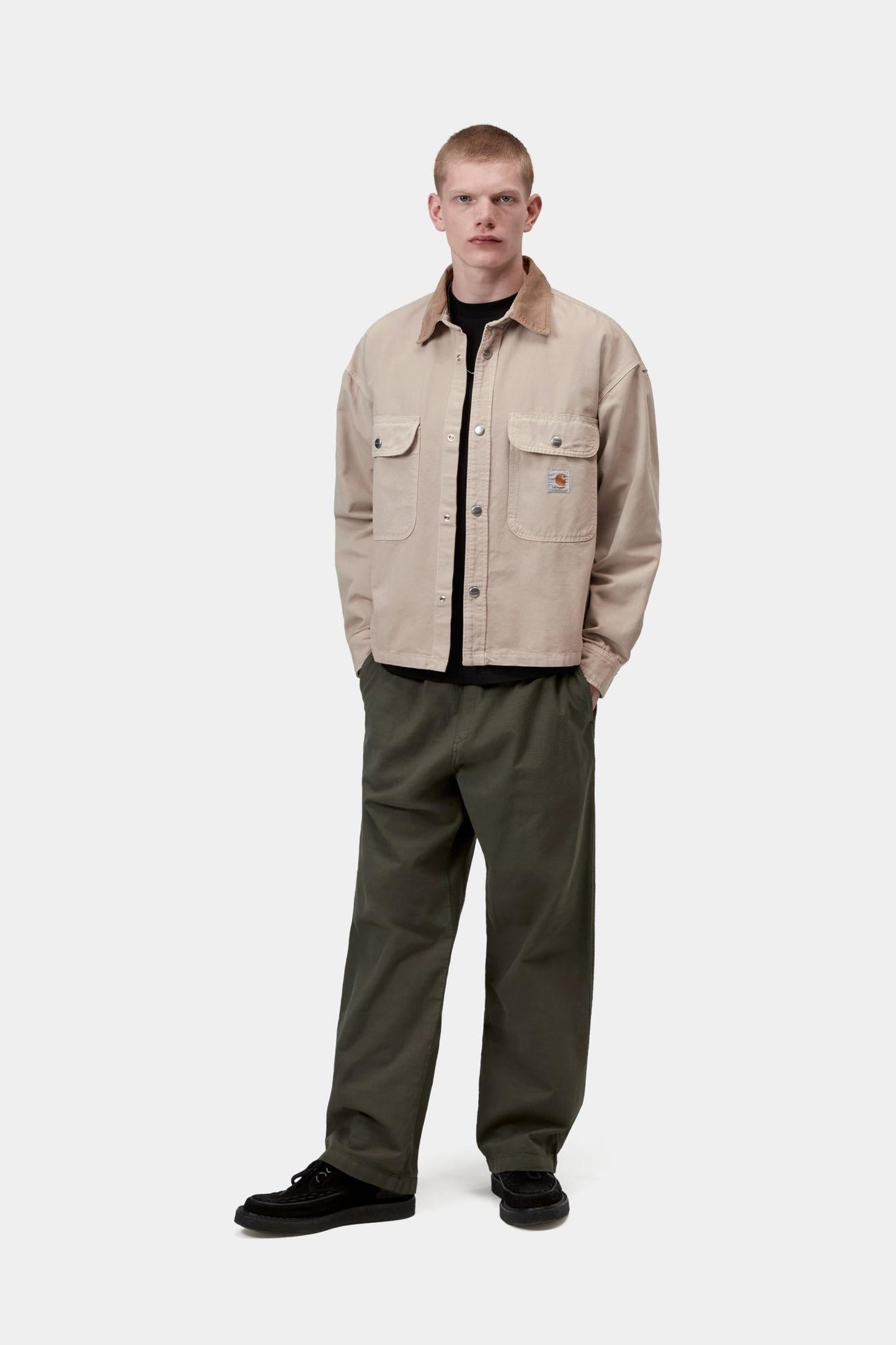 Prescott Shirt Jacket String / Leather (Garment Dyed)