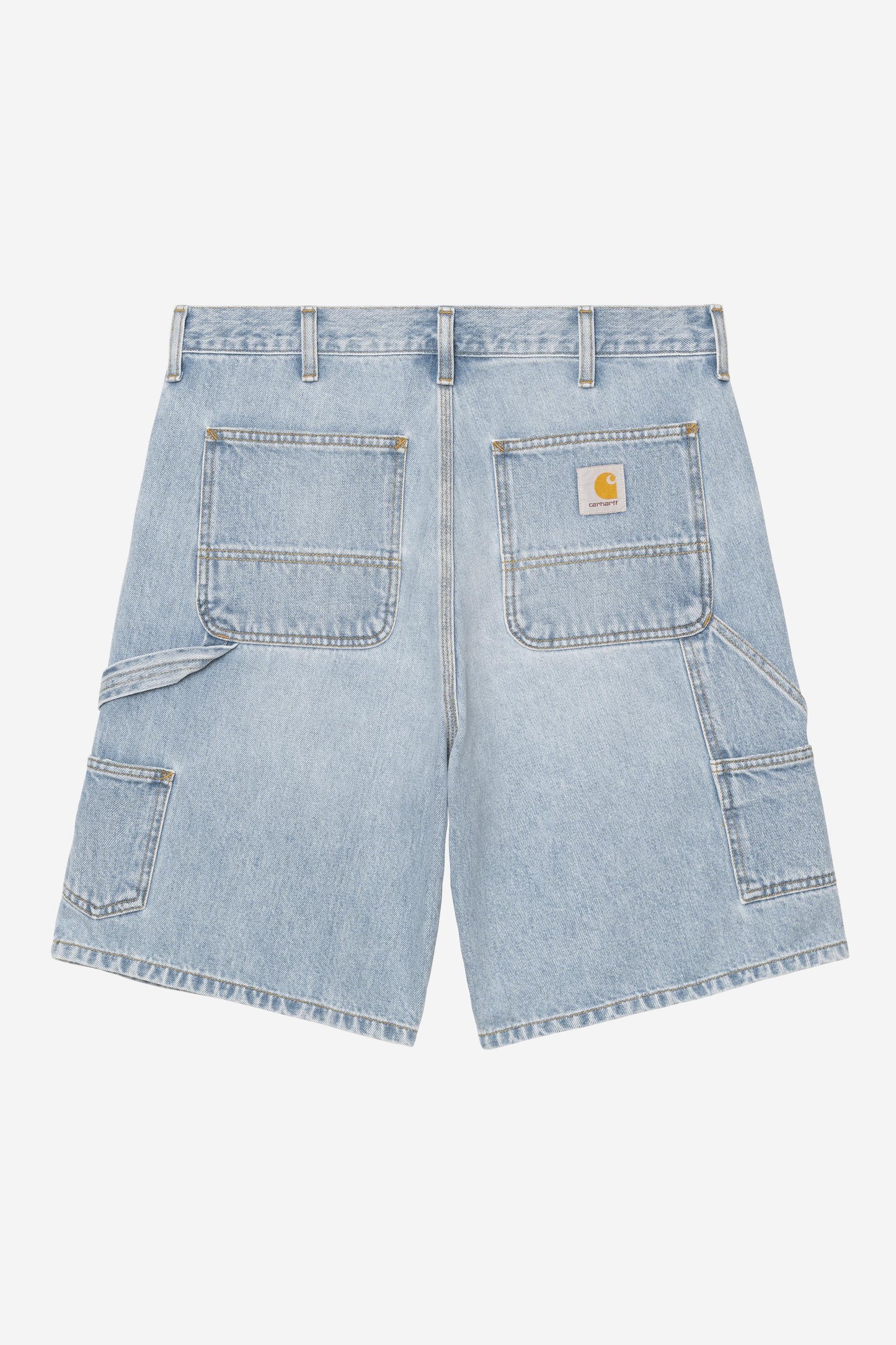Double Knee Short Blue (Heavy Worn Bleached)