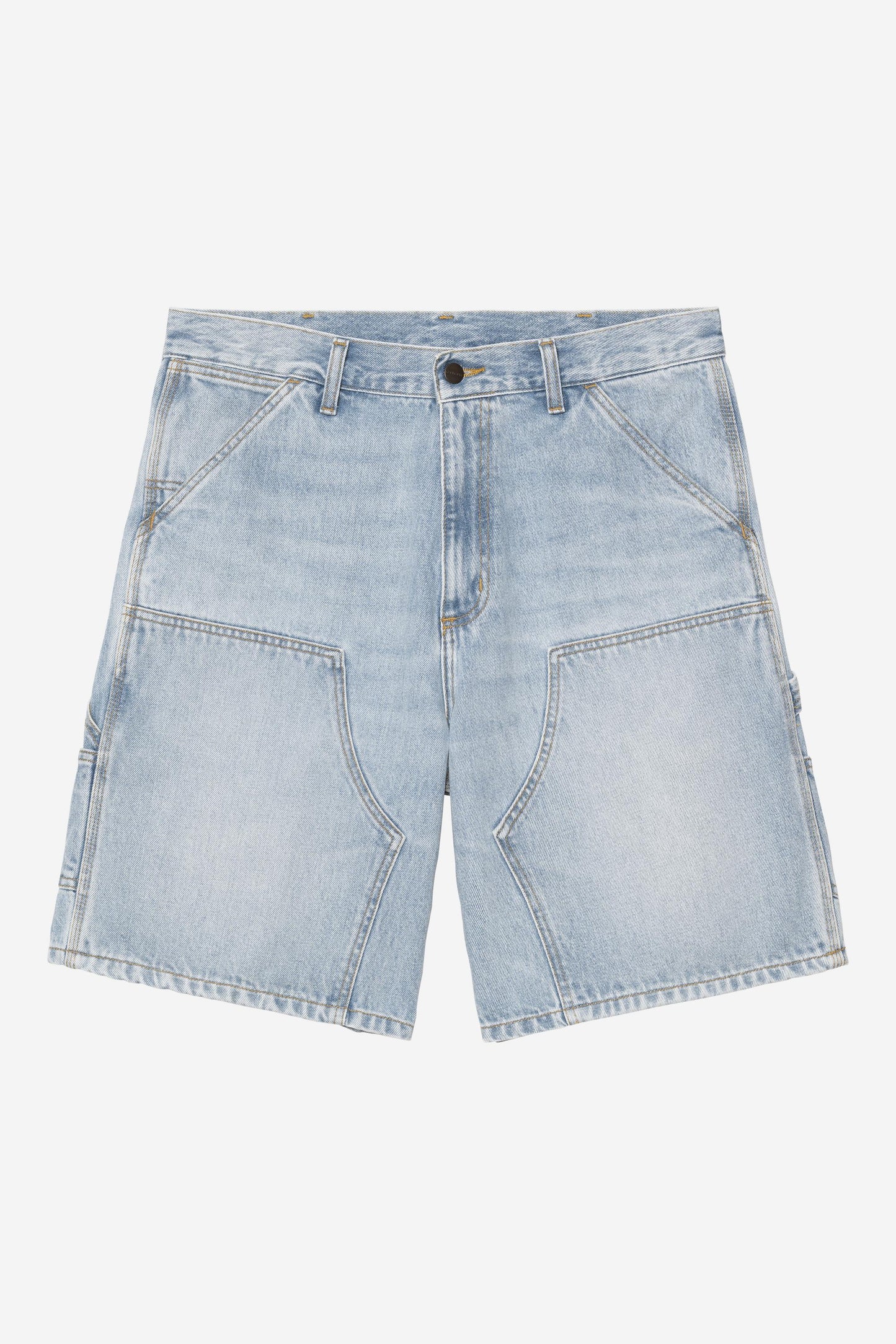 Double Knee Short Blue (Heavy Worn Bleached)