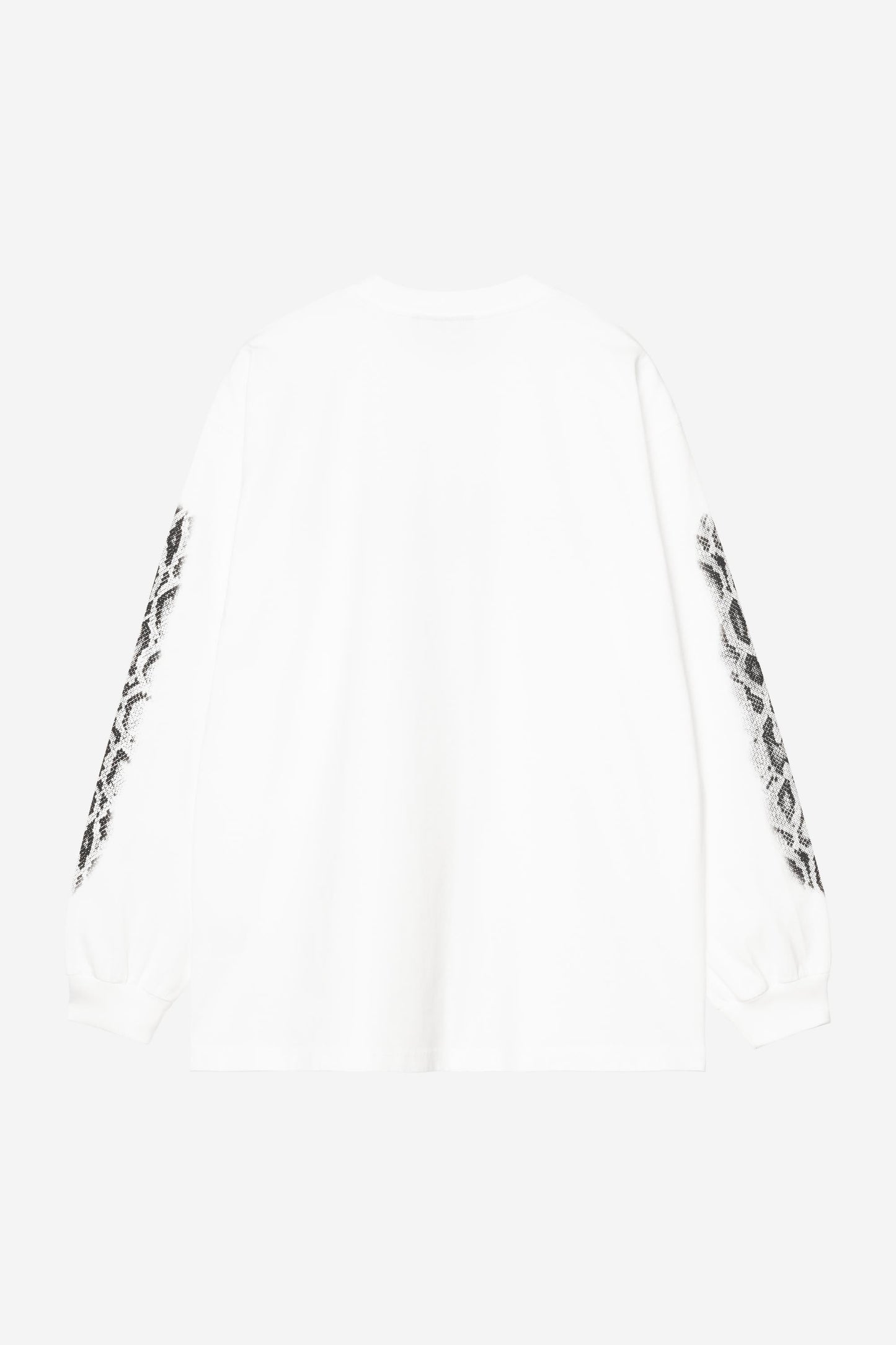 Long Sleeve Camo Snake T-Shirt White (Heavy Stone Wash)