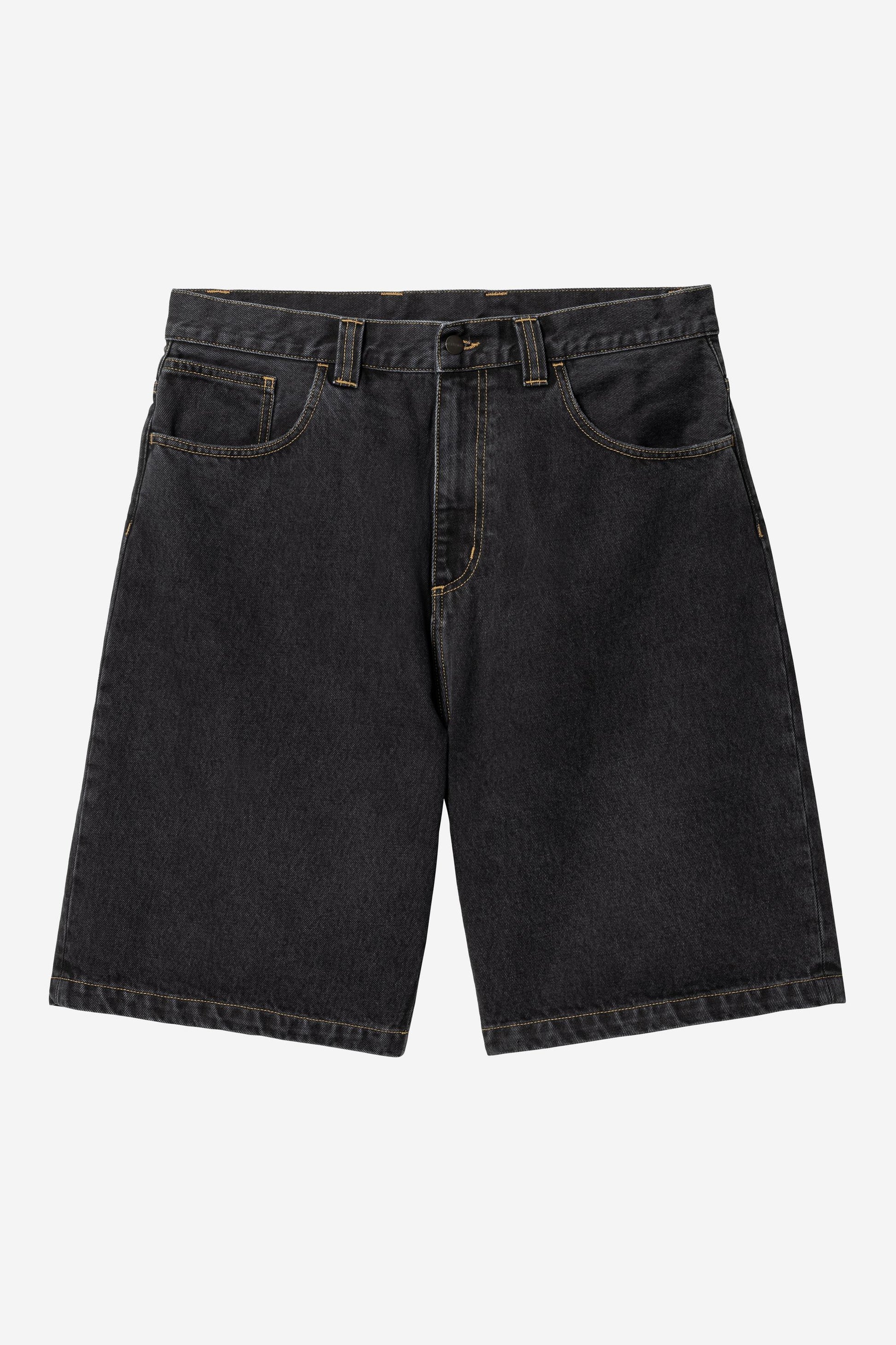 Brandon Short Black (Stone Washed)