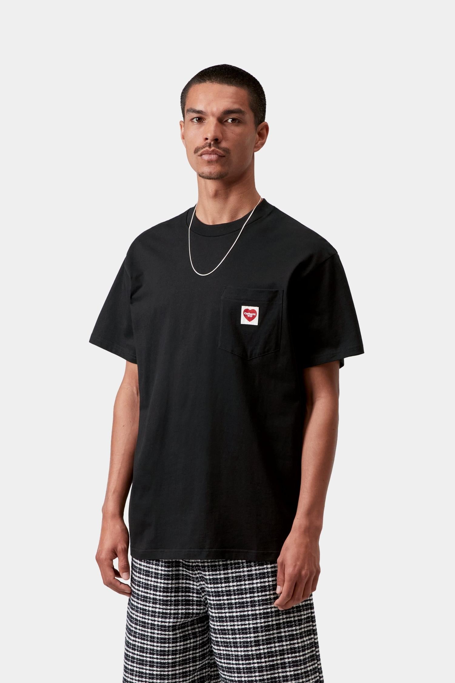 Pocket Heart T-Shirt Black / Red