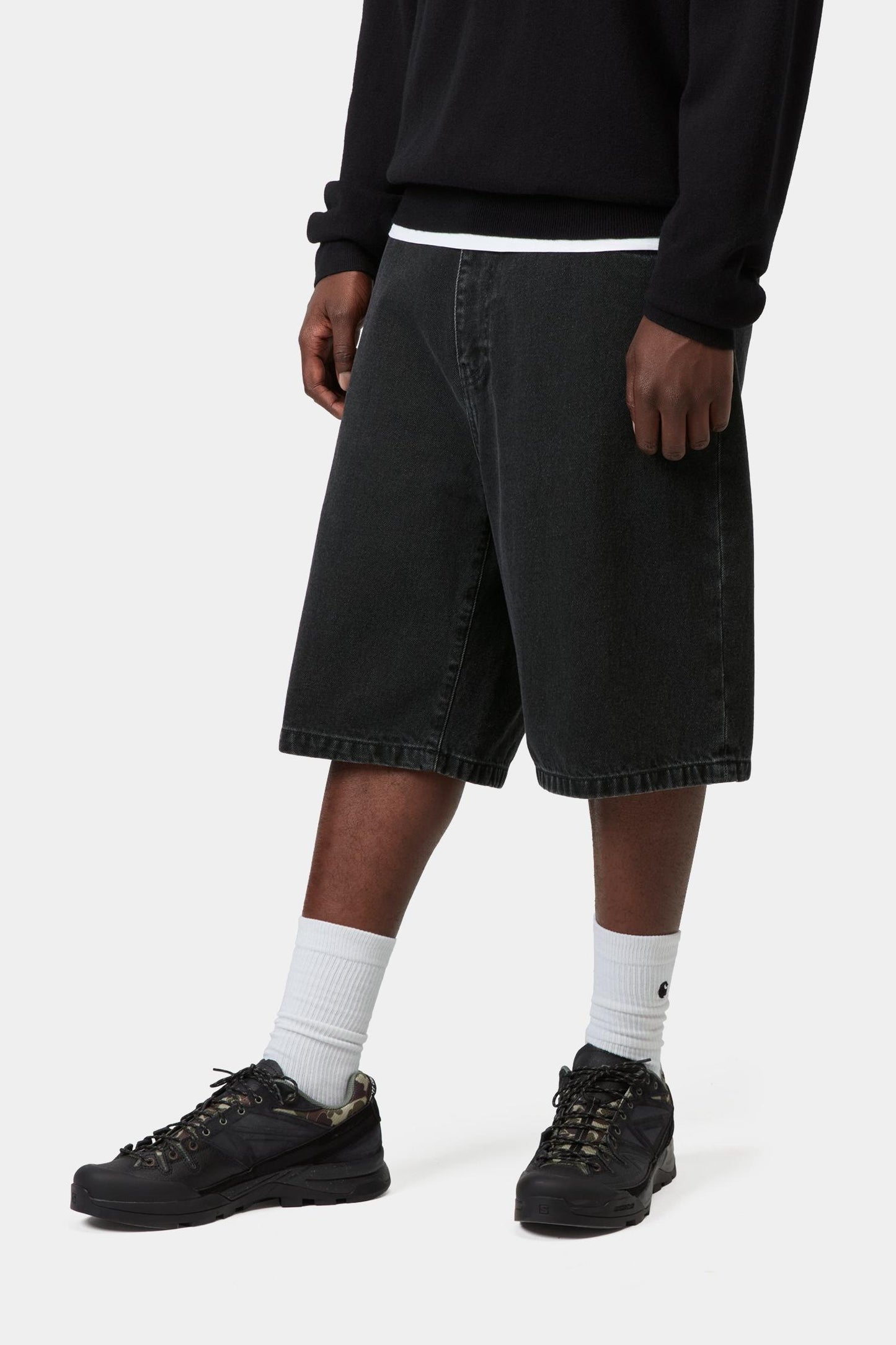 Landon Short Black (Stone Washed)