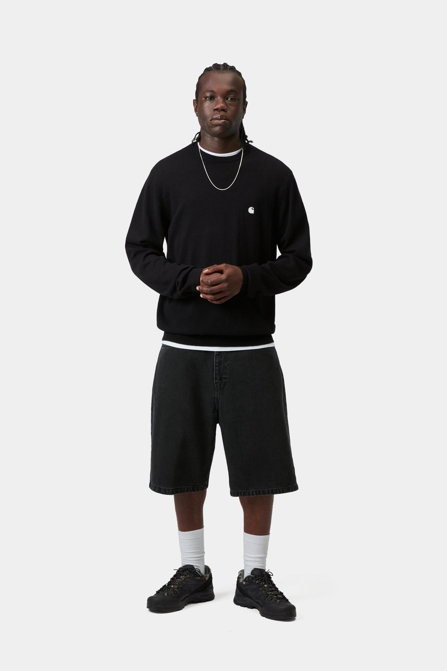 Landon Short Black (Stone Washed)