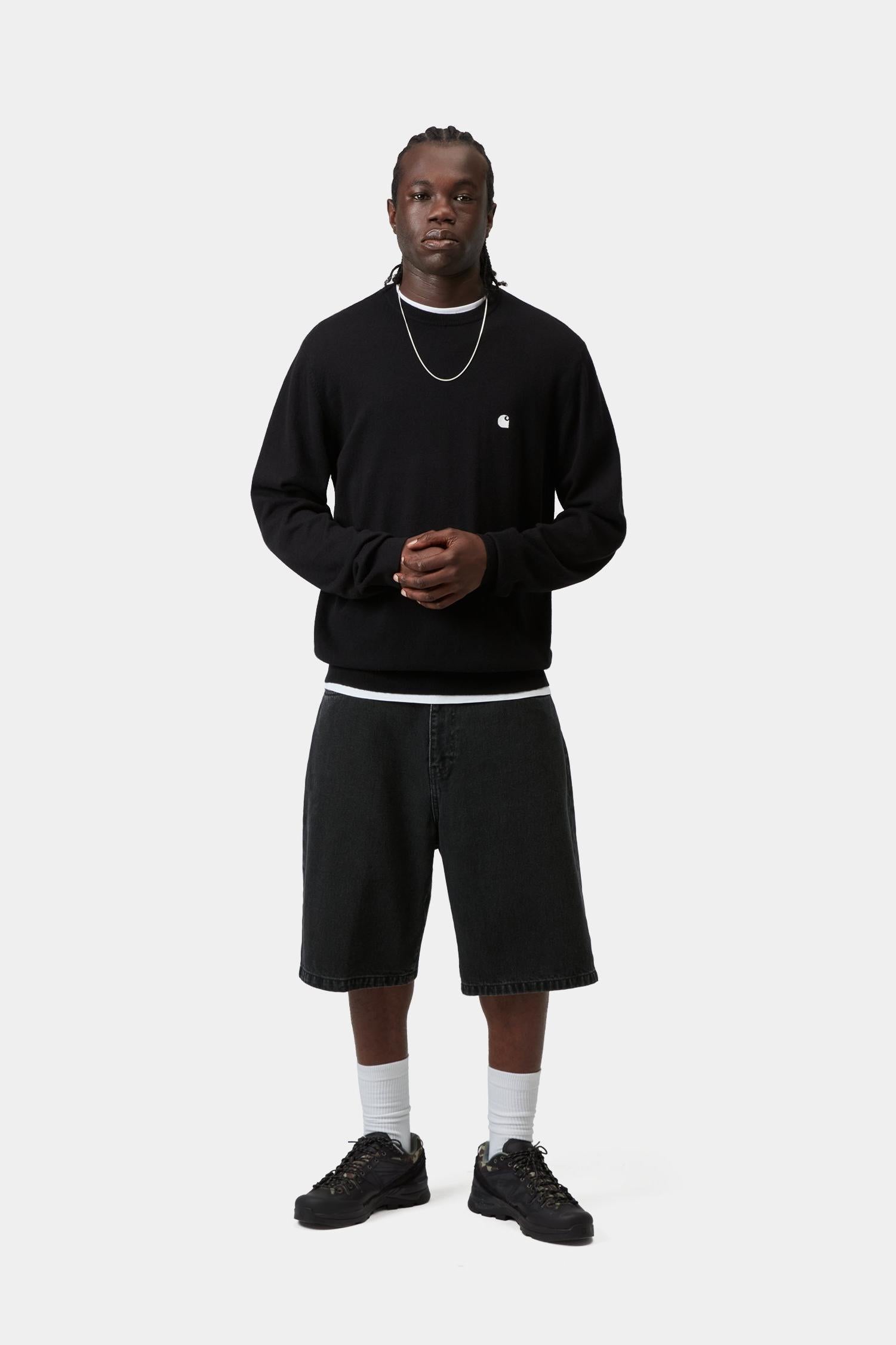 Landon Short Black (Stone Washed)