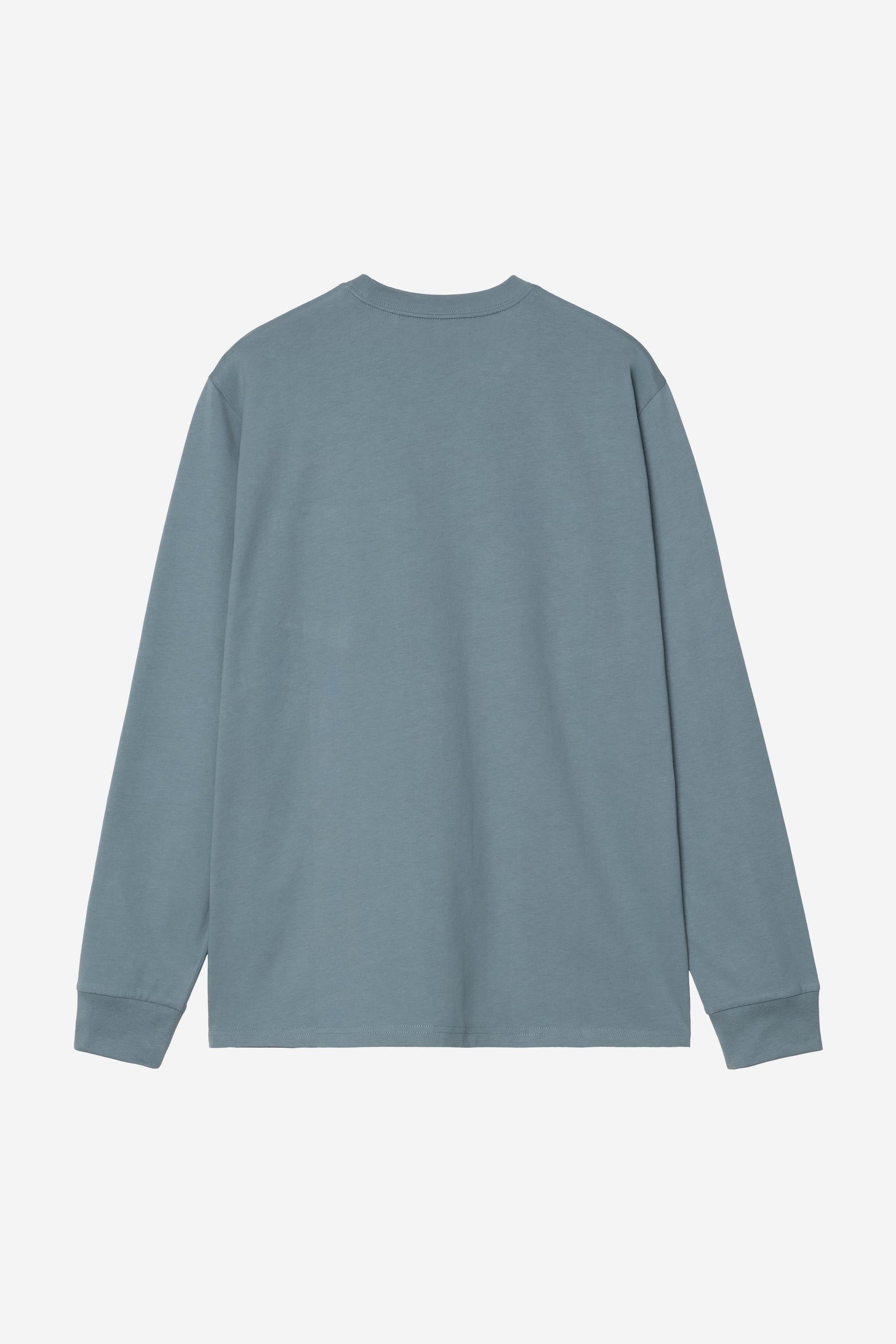 Long Sleeve Pocket T-Shirt Velvet Blue