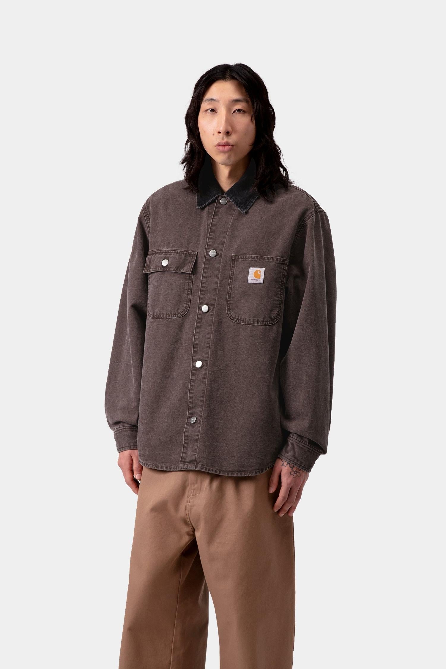 Mitch Shirt Jacket Palisander / Black (Dusky Canvas)