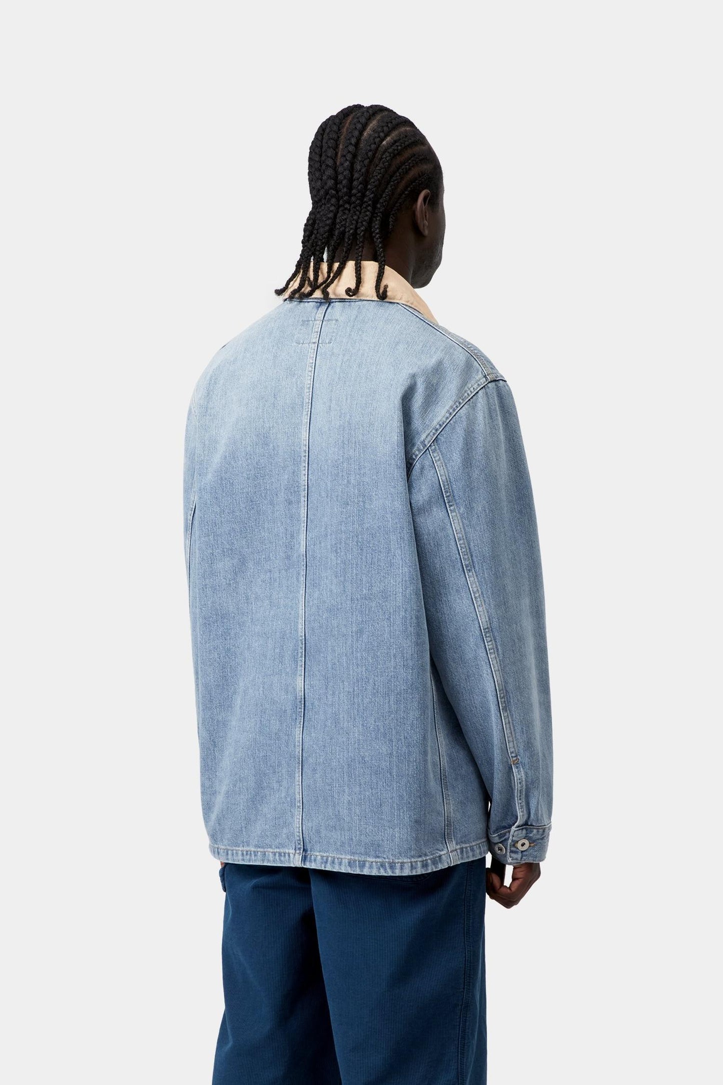 Warren Chore Coat Blue / Dusty Hamilton Brown (Burst Washed)