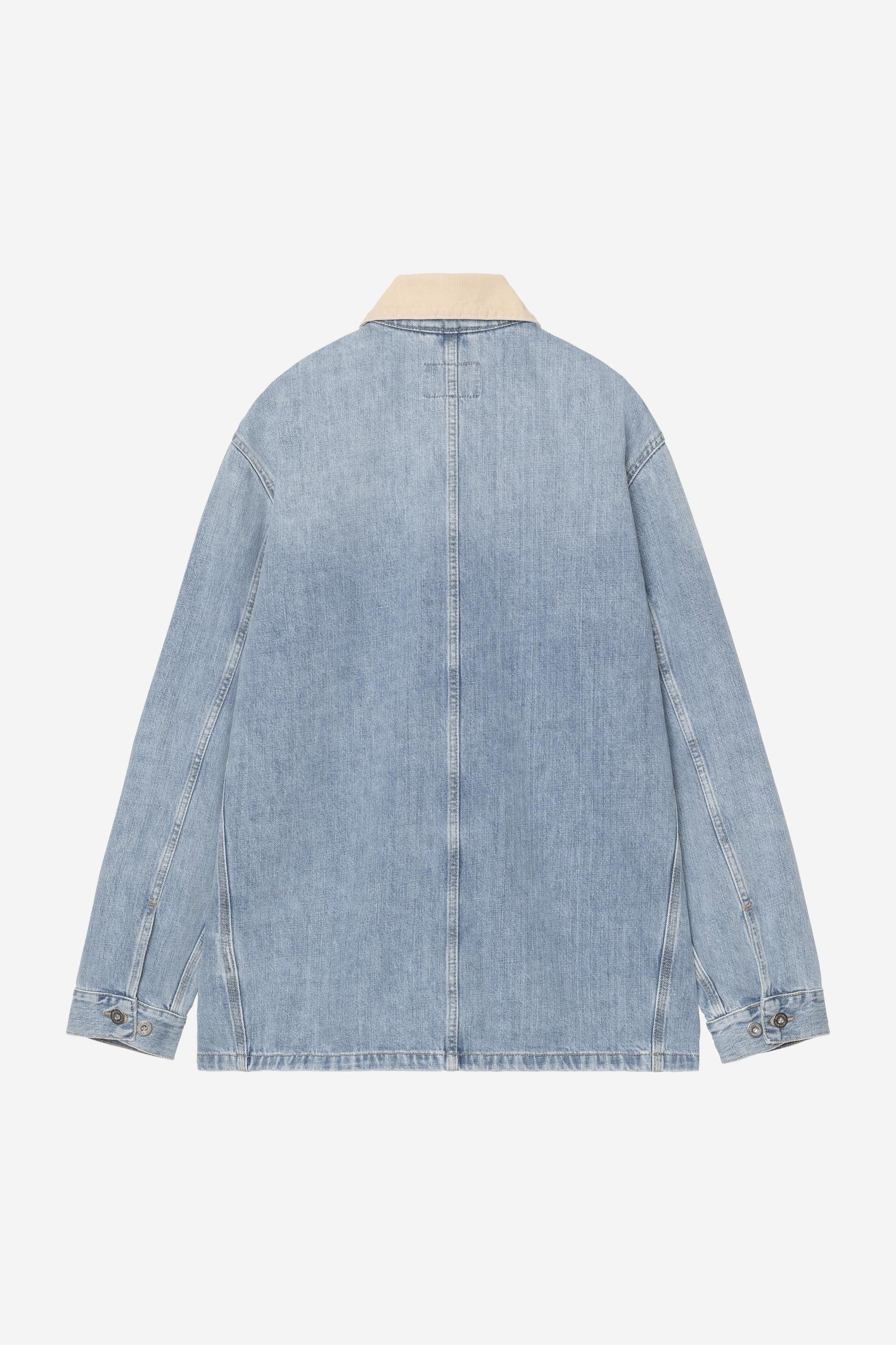 Warren Chore Coat Blue / Dusty Hamilton Brown (Burst Washed)