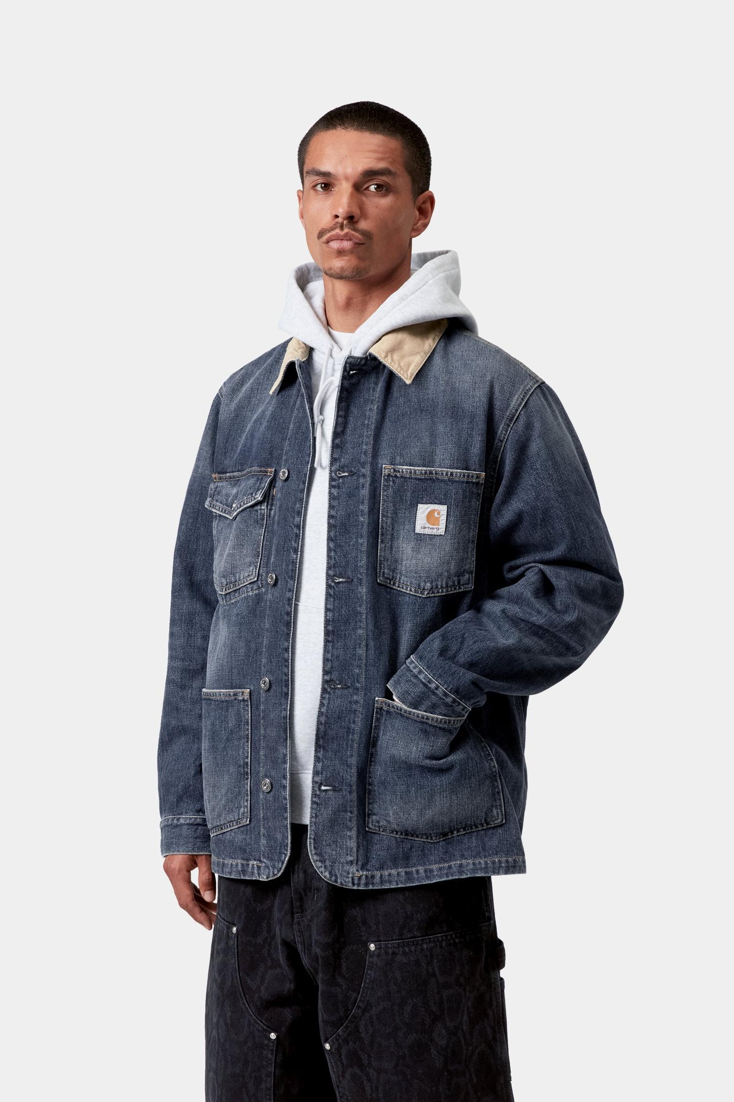 Warren Chore Coat Blue / Dusty Hamilton Brown (Dark Used Wash)