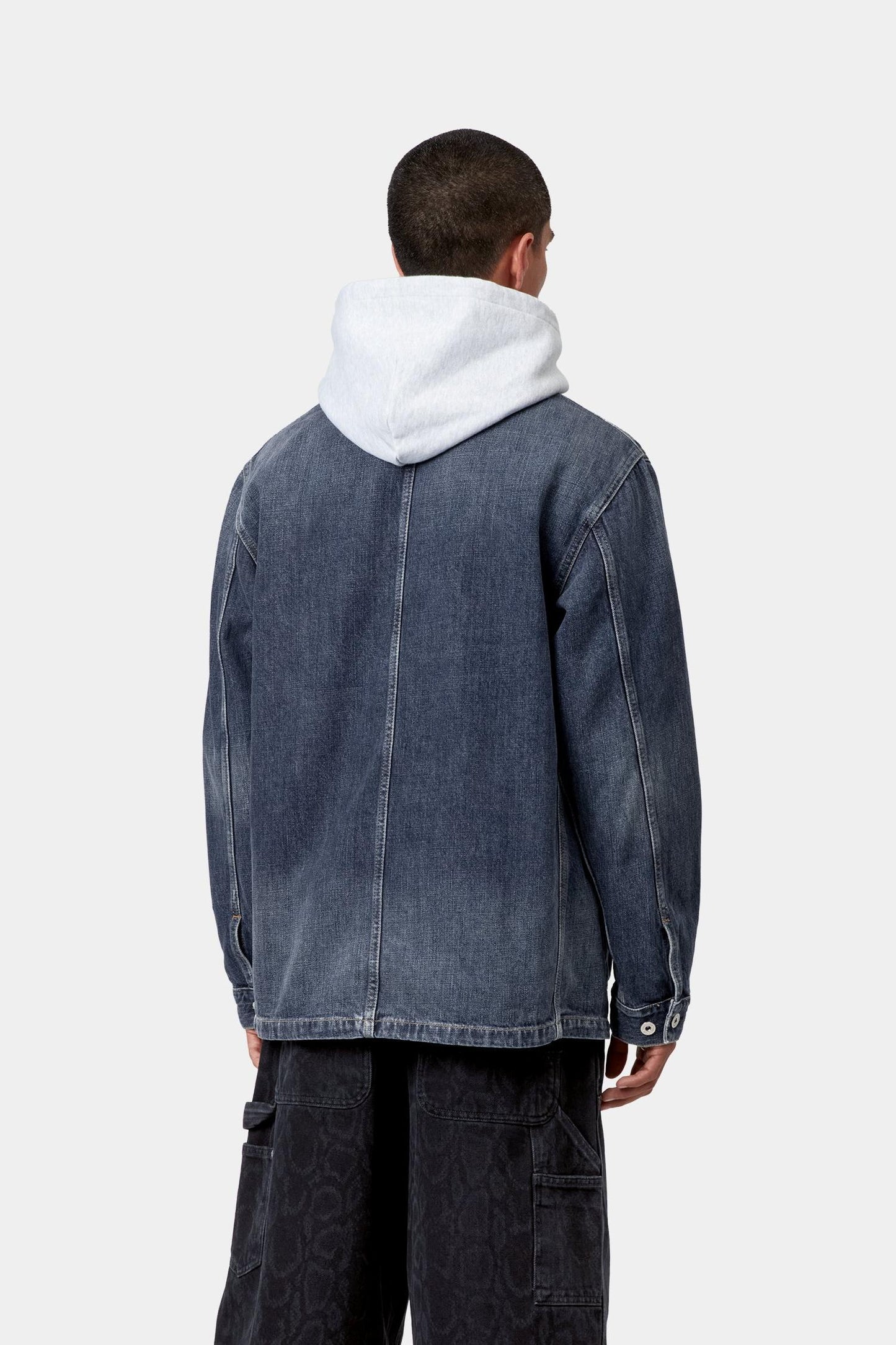 Warren Chore Coat Blue / Dusty Hamilton Brown (Dark Used Wash)