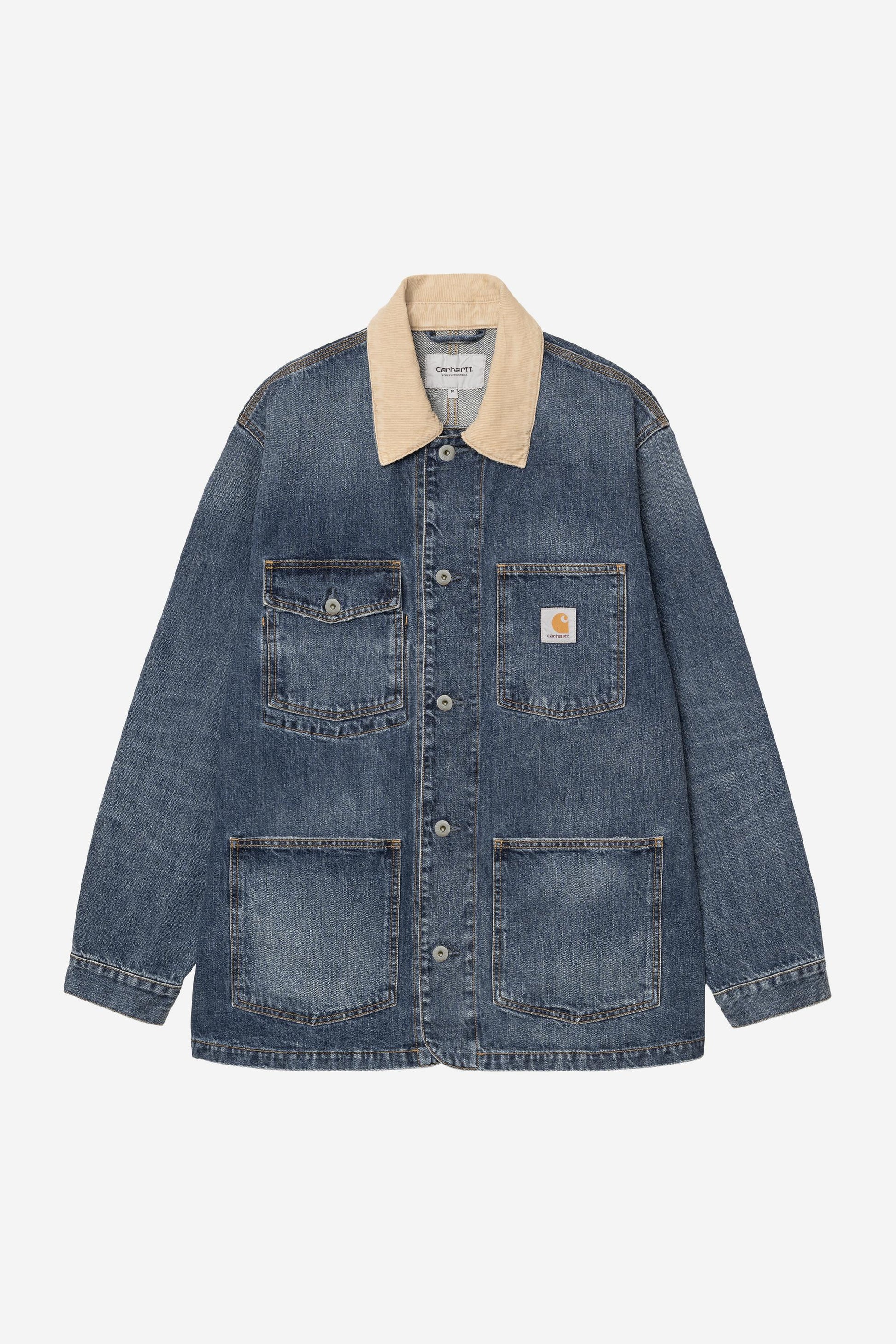 Warren Chore Coat Blue / Dusty Hamilton Brown (Dark Used Wash)