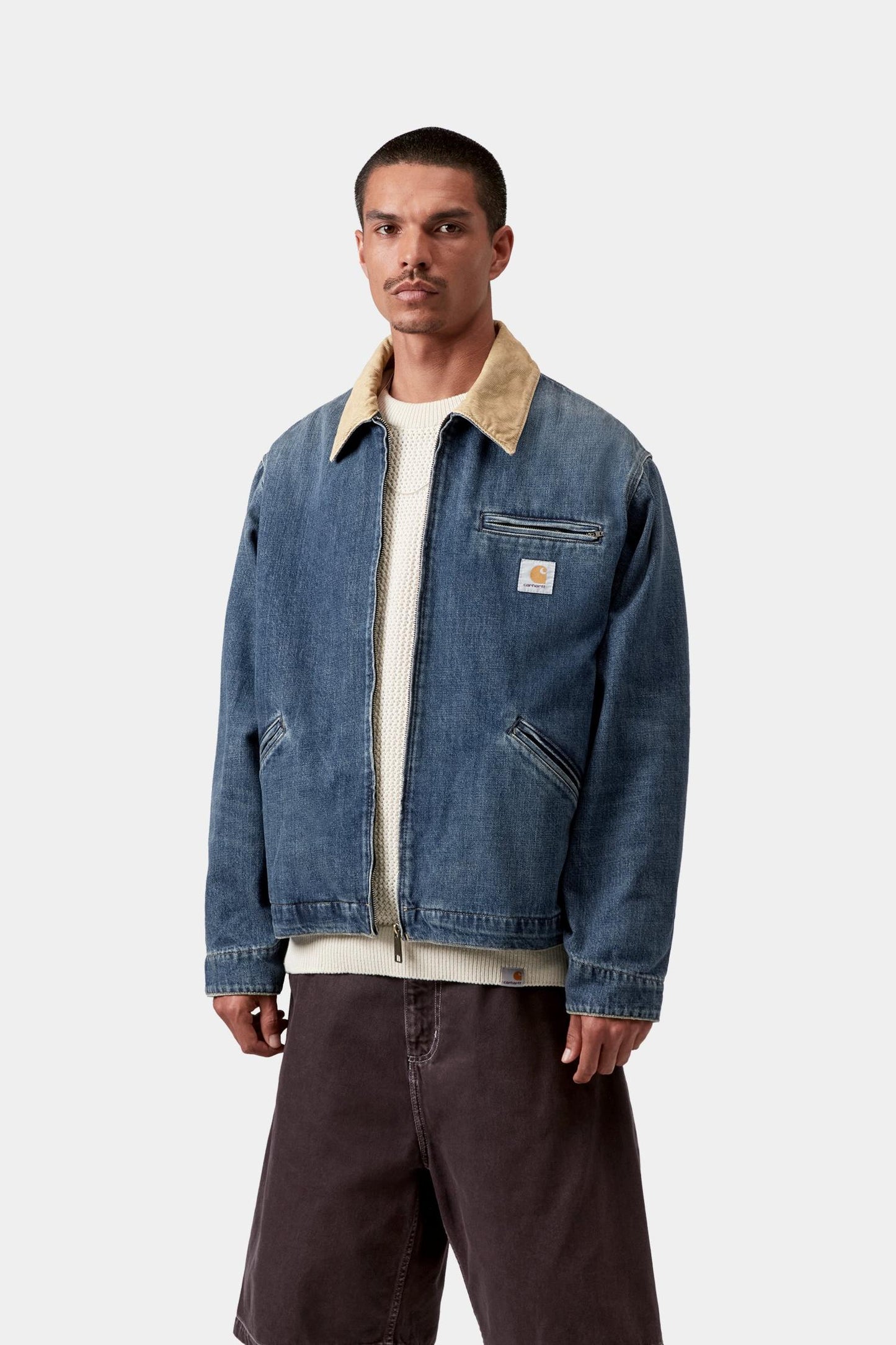 OG Detroit Jacket - Camano Denim (Spring) Blue / Dusty Hamilton Brown (Dark Used Wash)