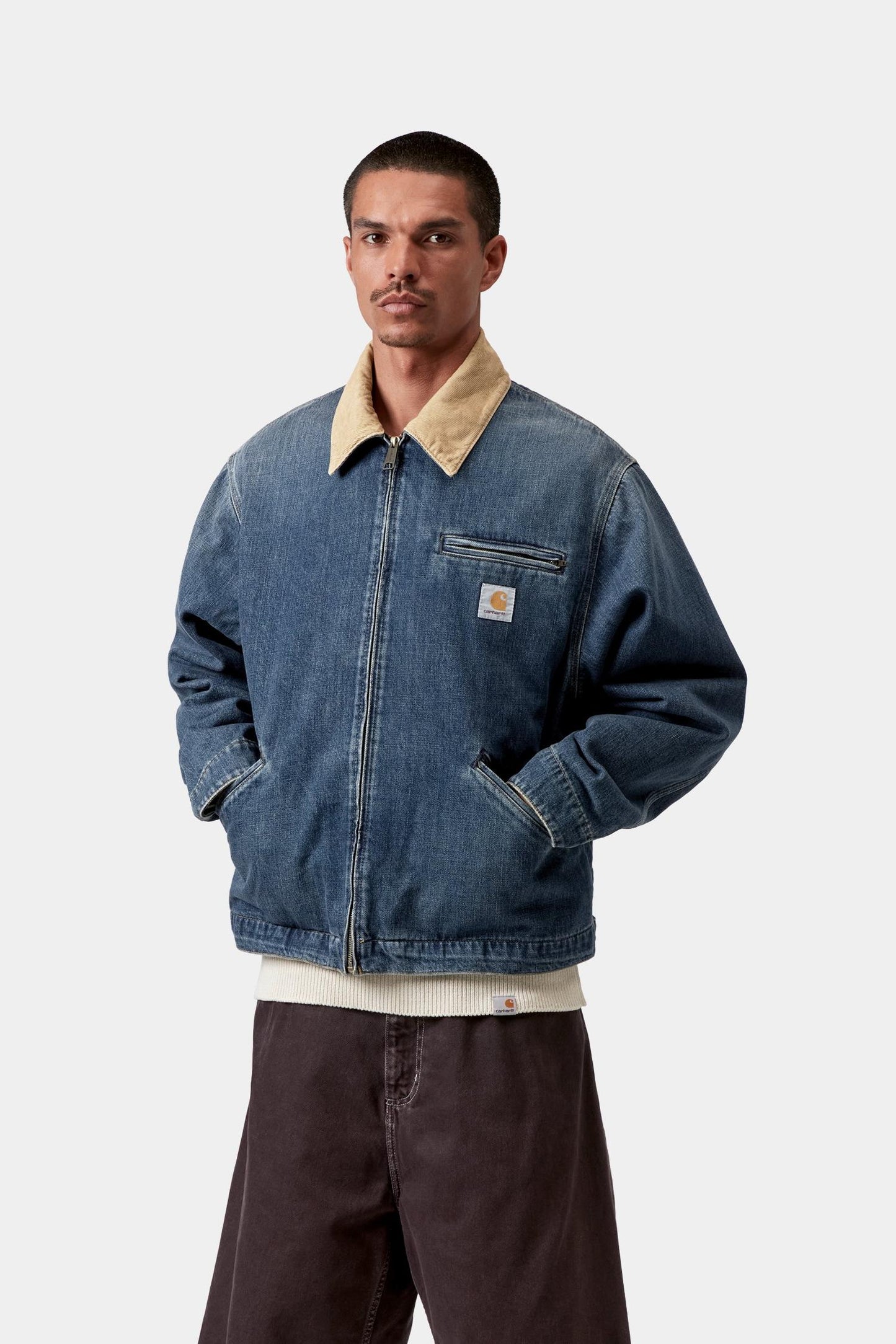 OG Detroit Jacket - Camano Denim (Spring) Blue / Dusty Hamilton Brown (Dark Used Wash)