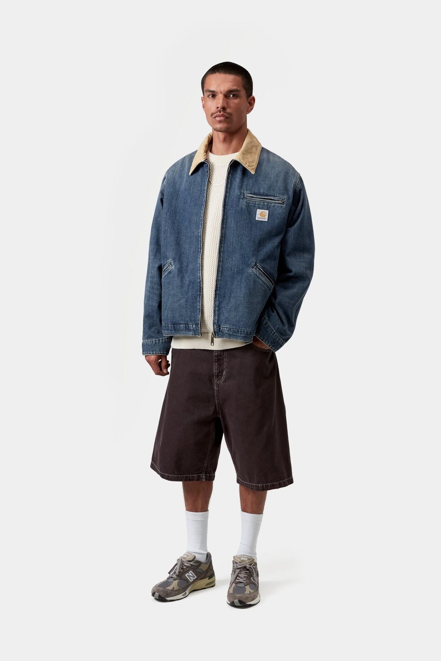 OG Detroit Jacket - Camano Denim (Spring) Blue / Dusty Hamilton Brown (Dark Used Wash)