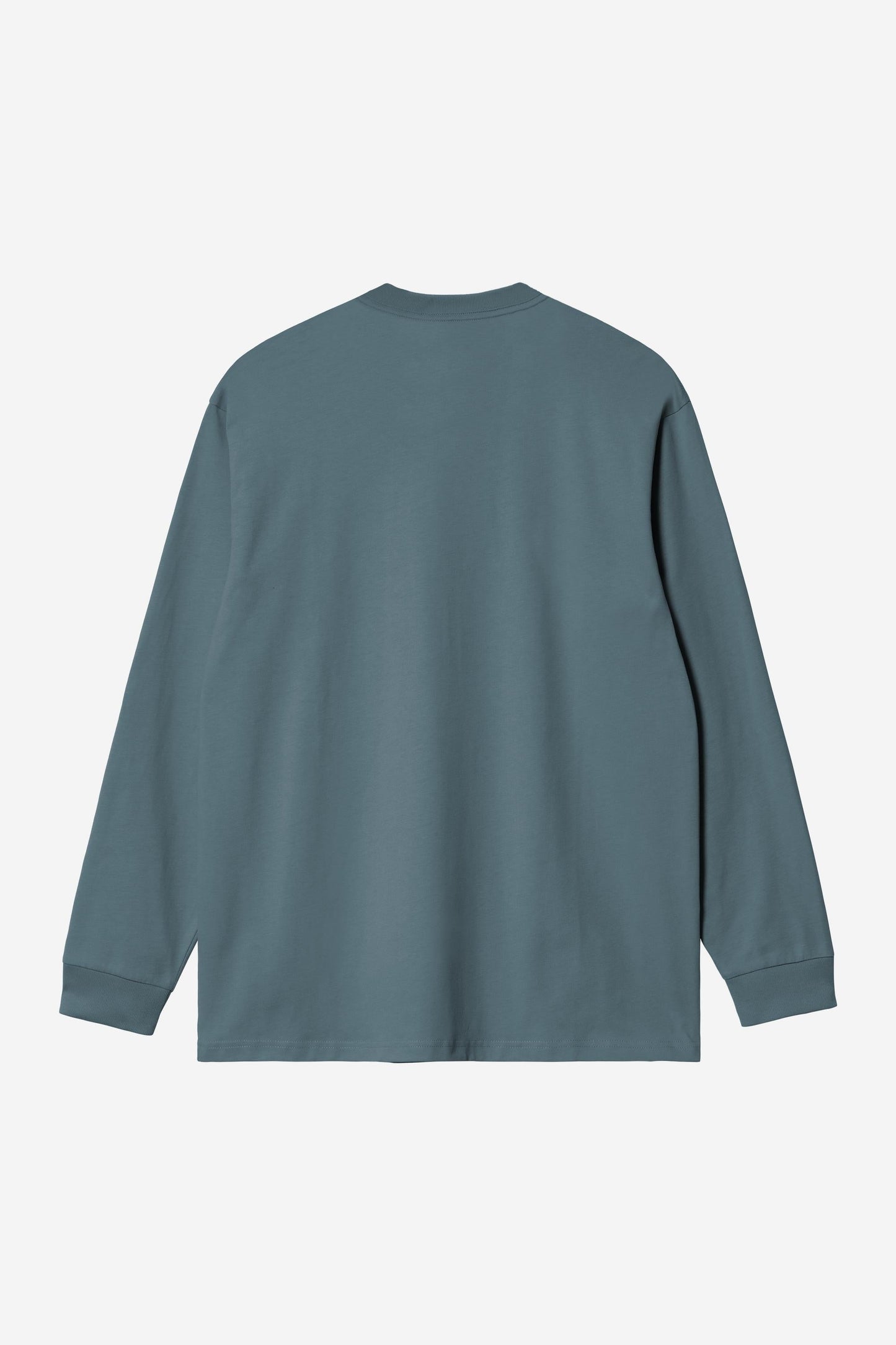 American Script T-Shirt Long Sleeve Office Blue