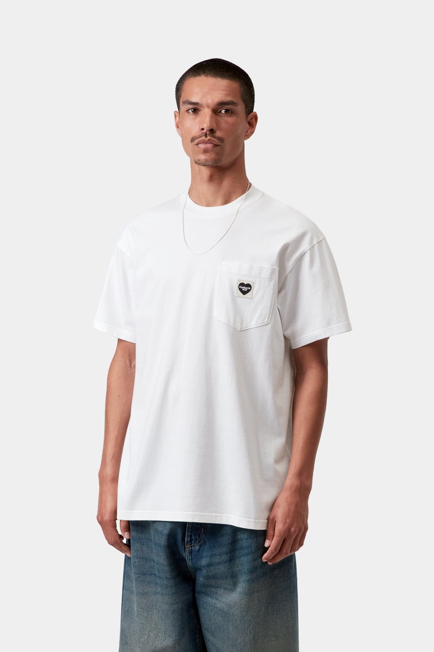 Pocket Heart T-Shirt White / Black