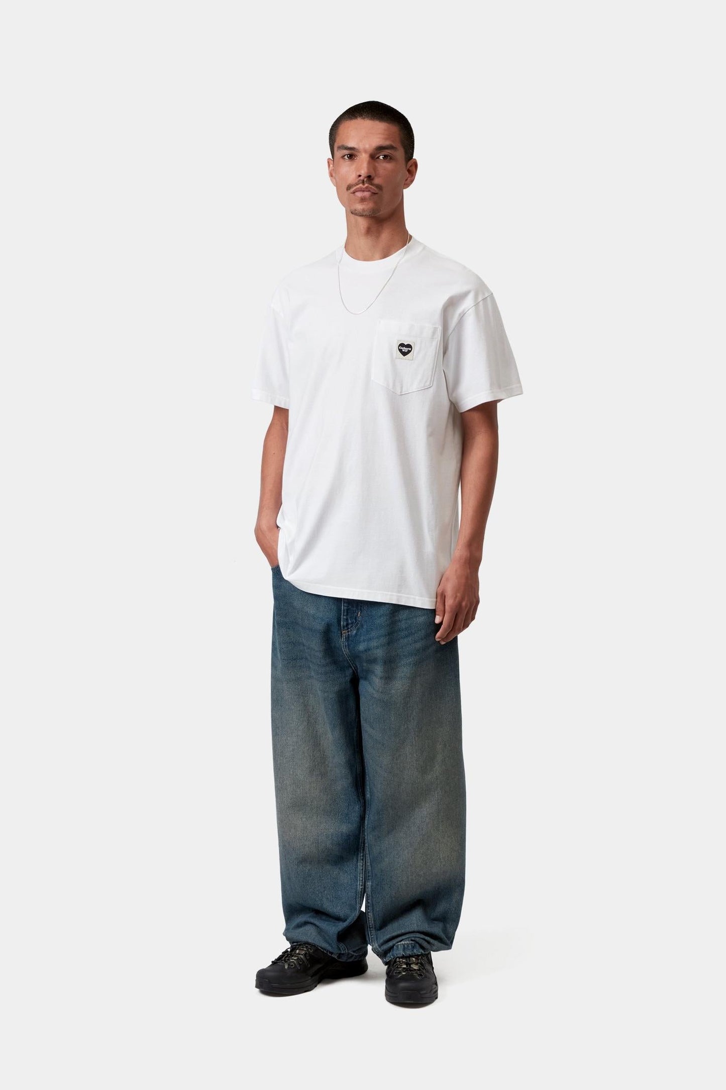 Pocket Heart T-Shirt White / Black