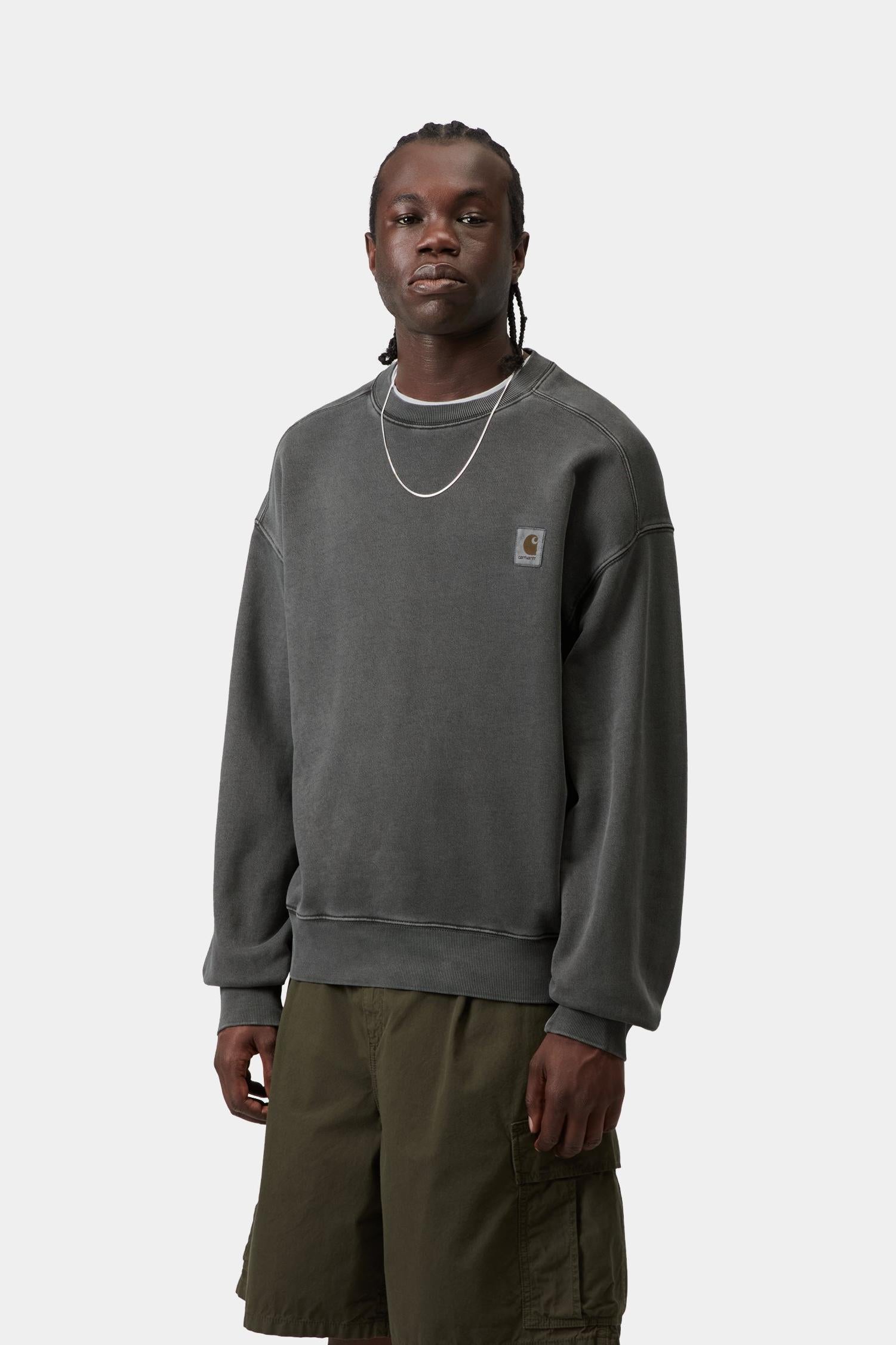 Nelson Sweatshirt Black (Garment Dyed)