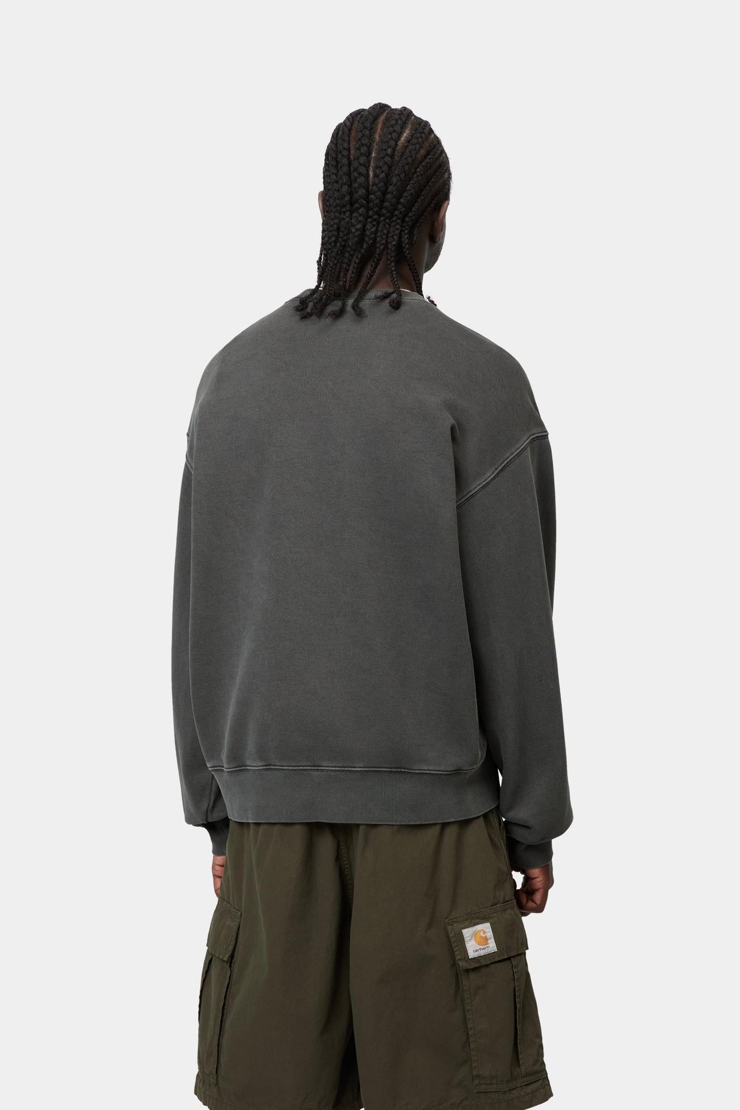 Nelson Sweatshirt Black (Garment Dyed)
