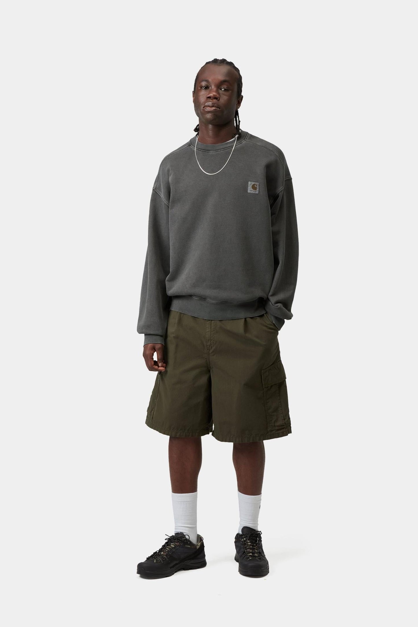 Nelson Sweatshirt Black (Garment Dyed)