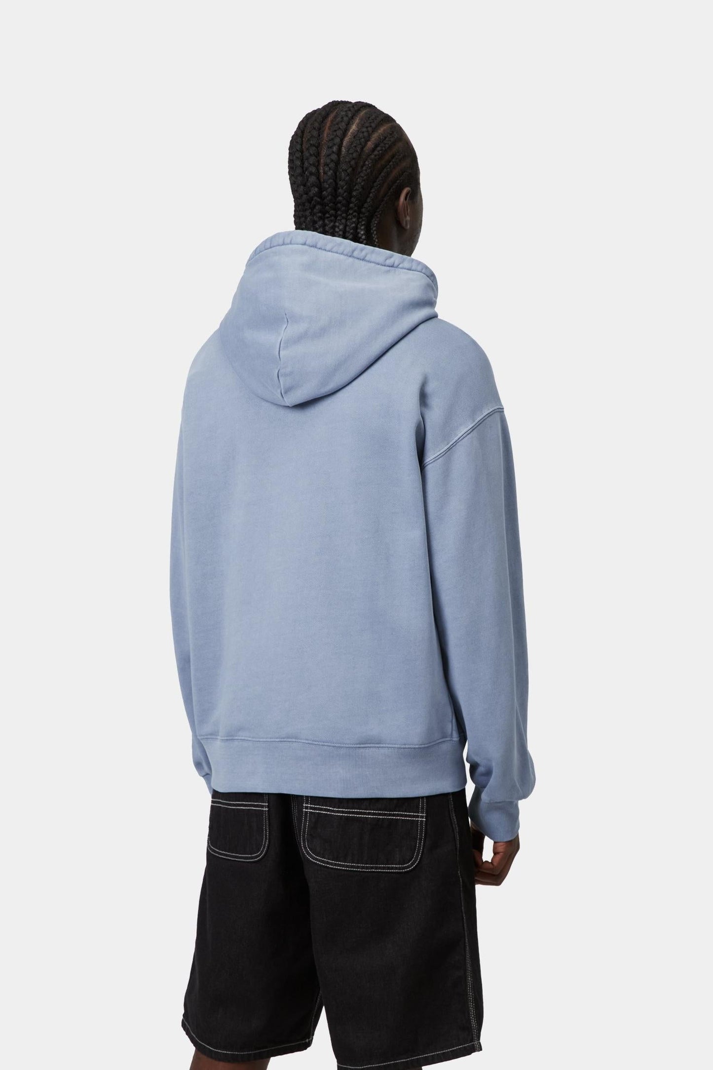 Hooded Nelson Sweatshirt Gentle Blue (Garment Dyed)
