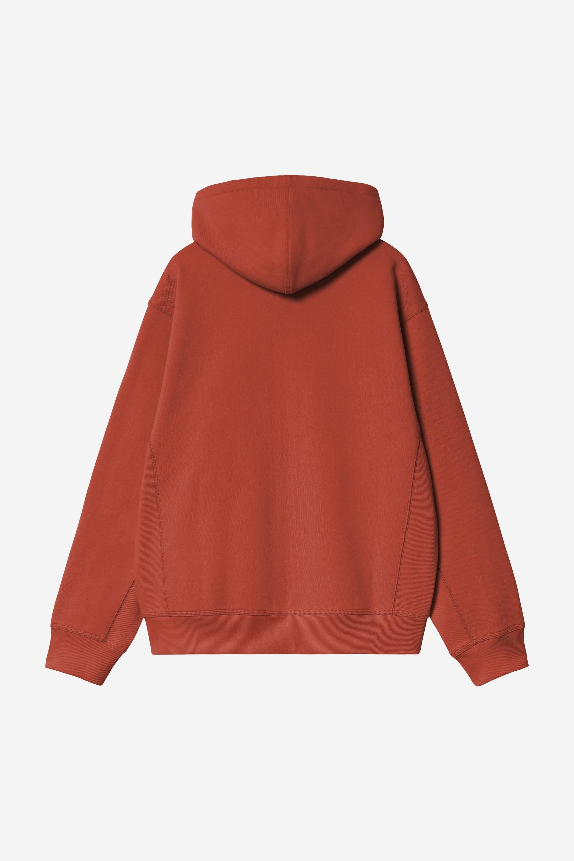 Hooded American Script Jacket Oxide Red
