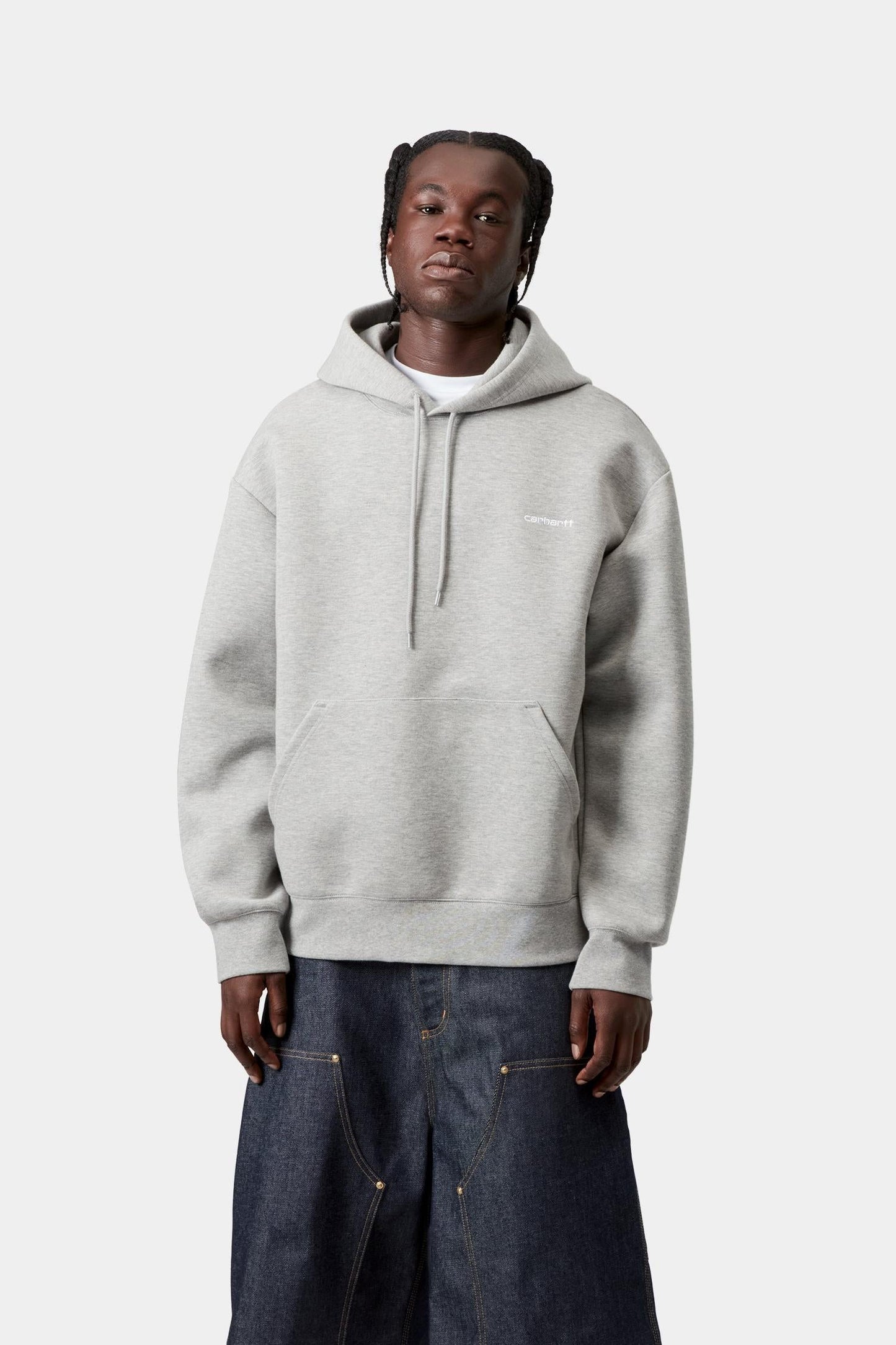 Hooded Alda Sweatshirt Grey Heather / White