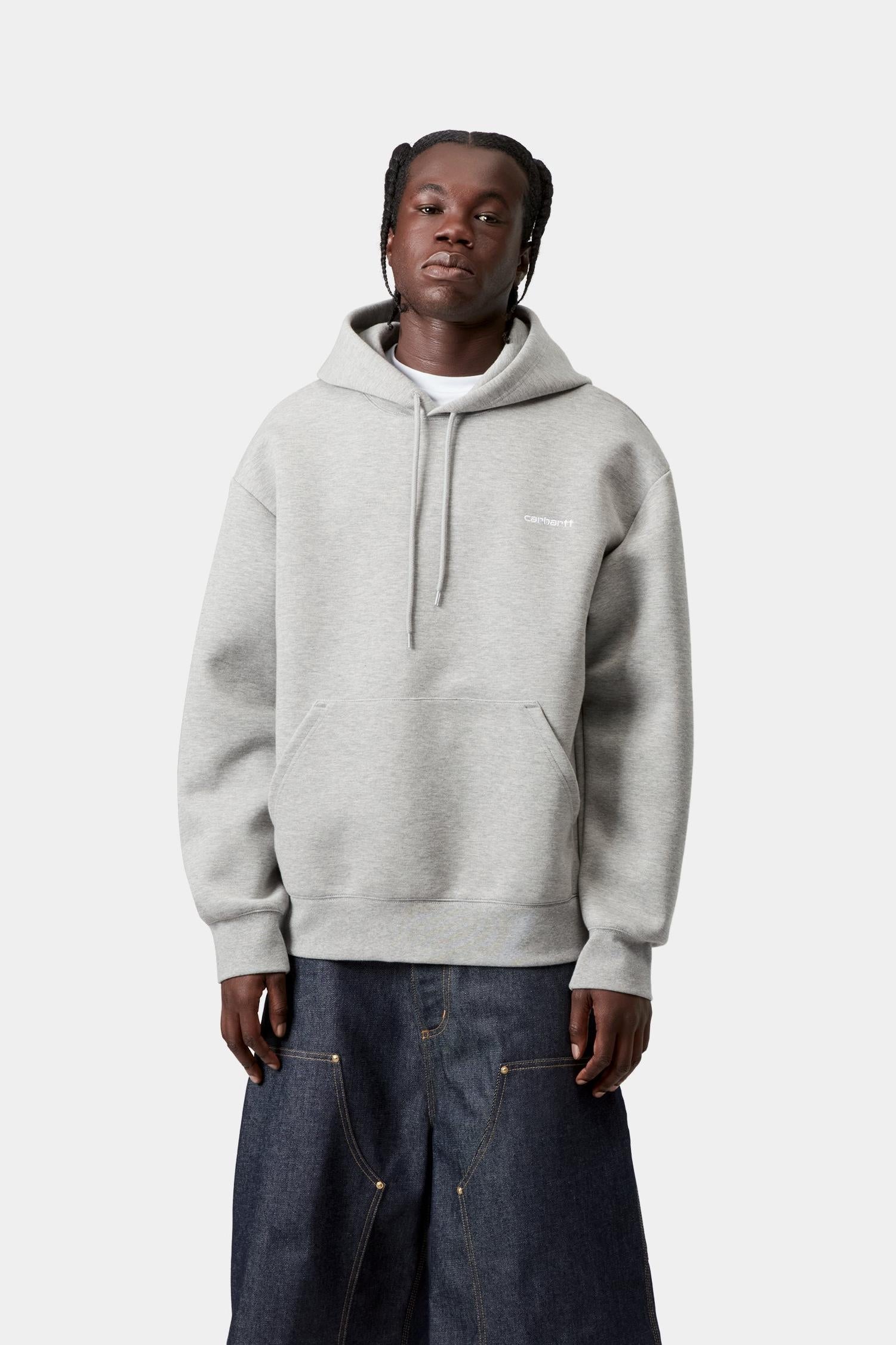 Hooded Alda Sweatshirt Grey Heather / White