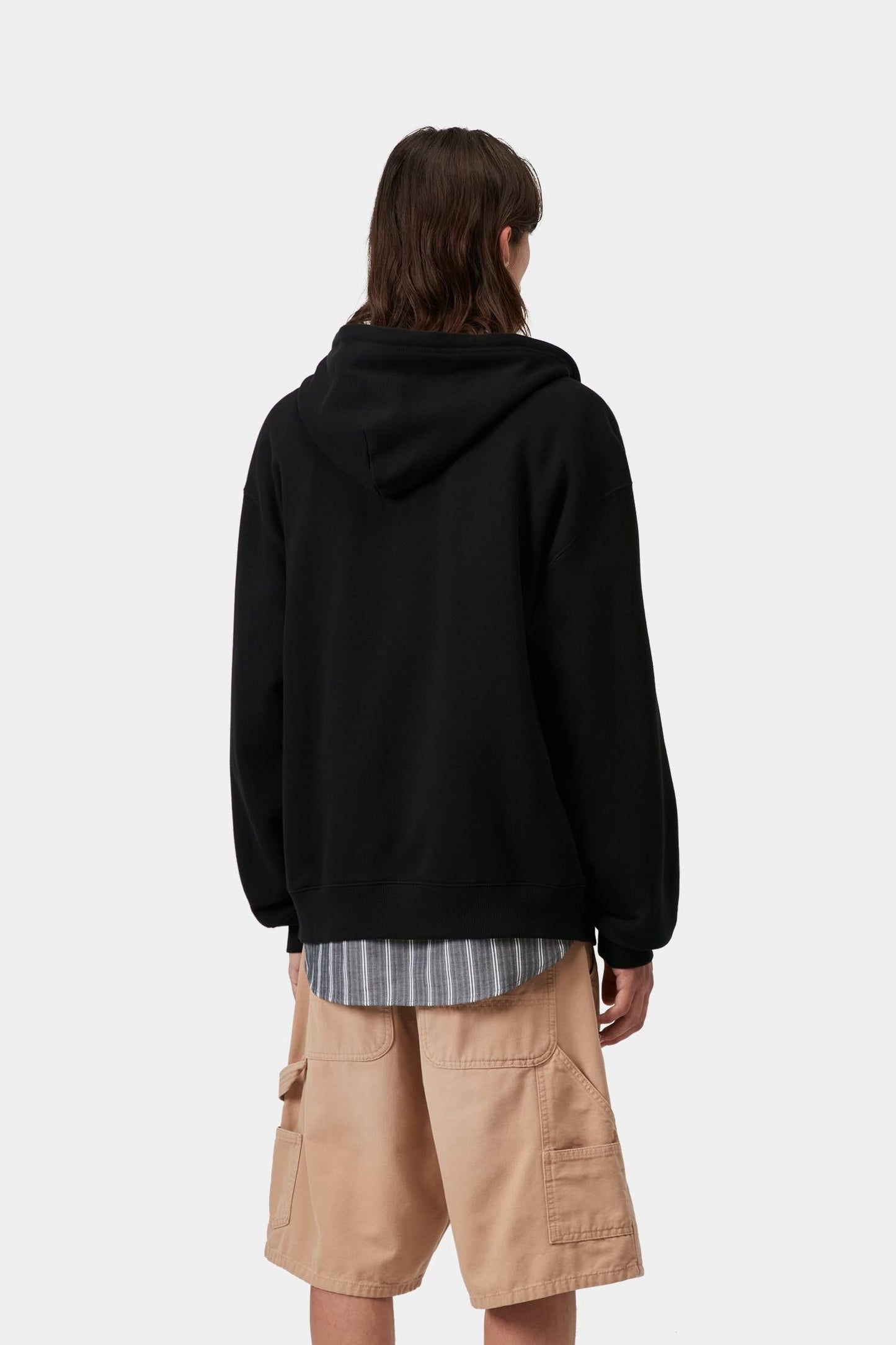 Hooded WIP Label Sweat Jacket Black