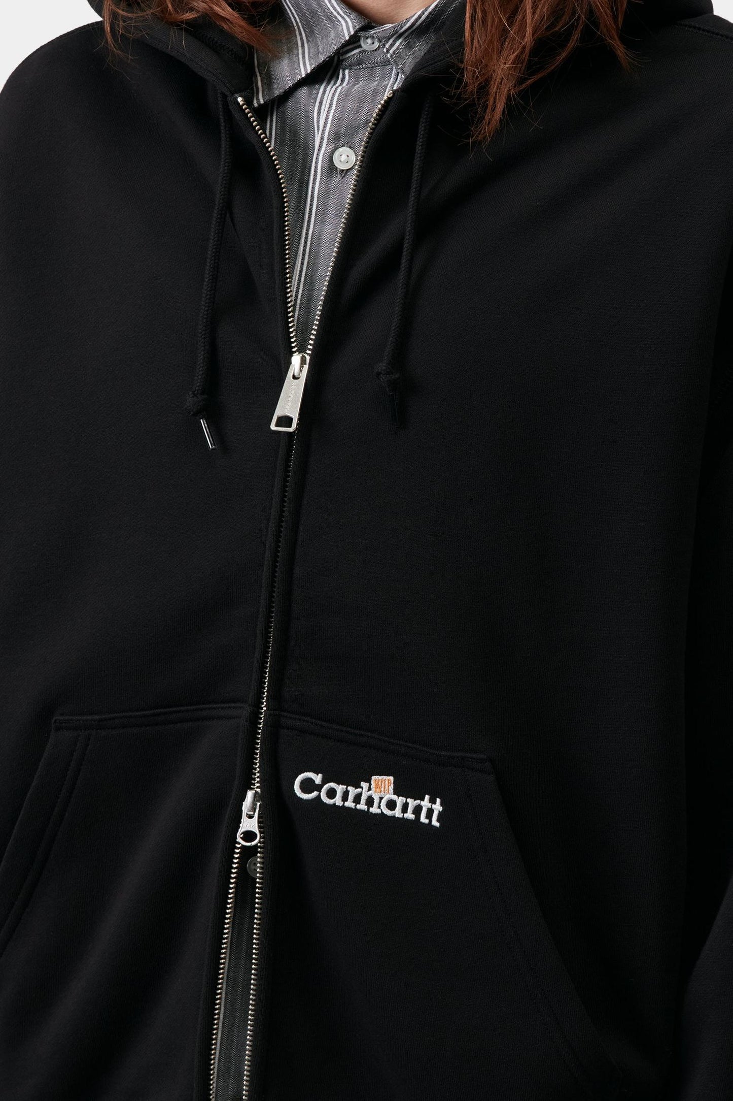 Hooded WIP Label Sweat Jacket Black