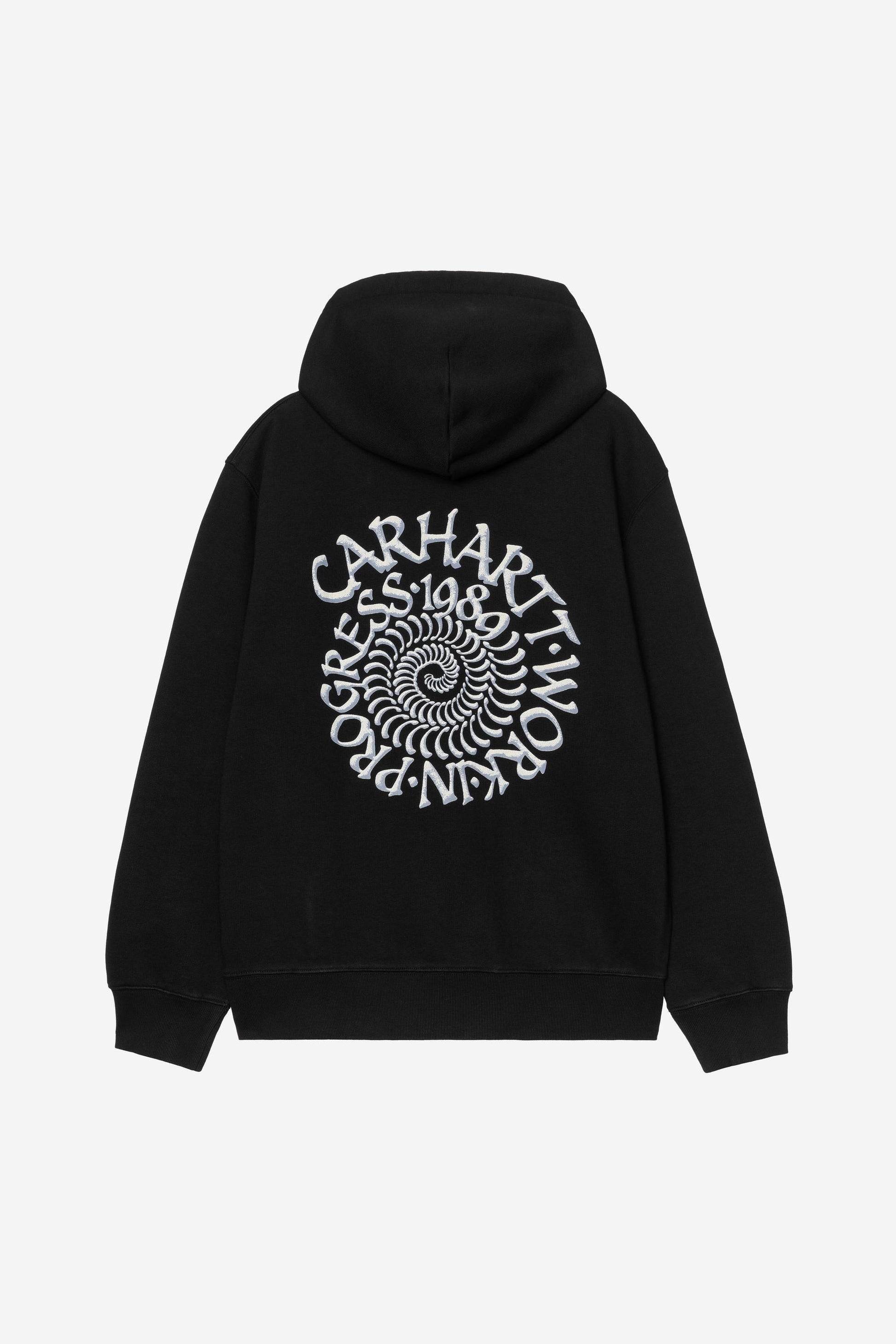 Hooded Spiral Sweatshirt Black