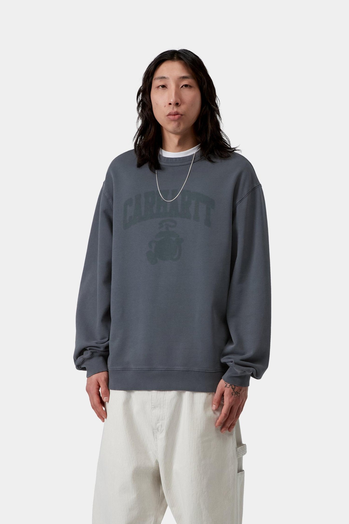 Faded Pond Corps Sweatshirt Deep Night (Heavy Stone Wash)