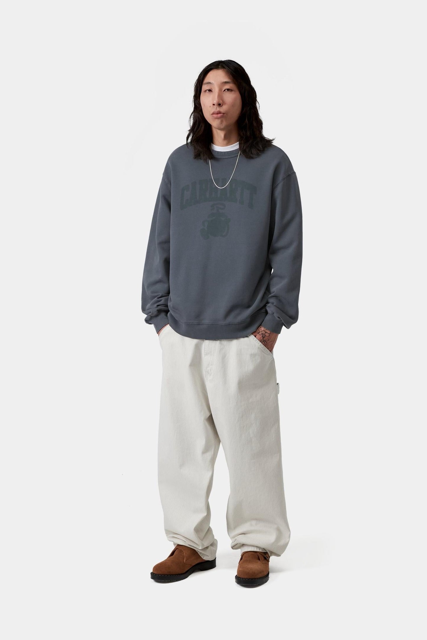 Faded Pond Corps Sweatshirt Deep Night (Heavy Stone Wash)