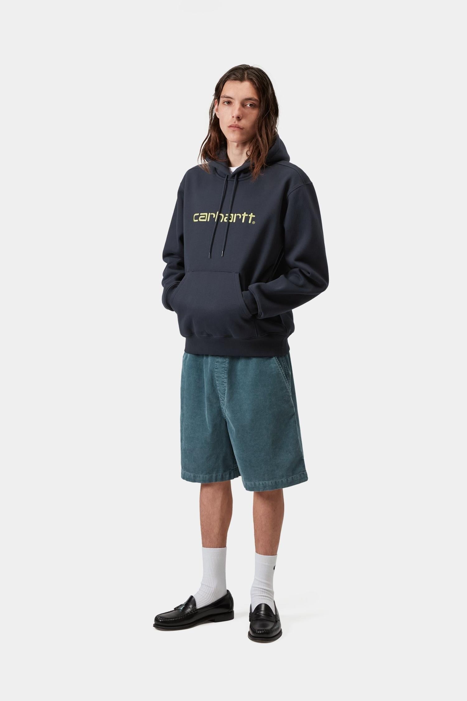 Hooded Carhartt Sweatshirt Deep Night / Gentle Green