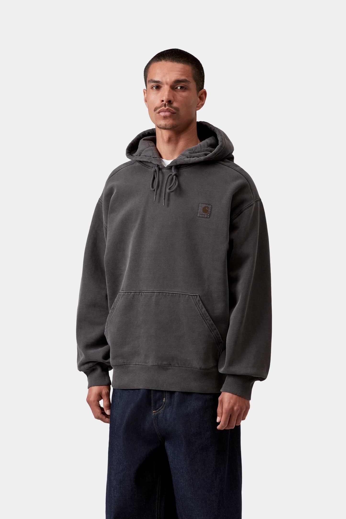 Hooded Nelson Sweatshirt Black (Garment Dyed)