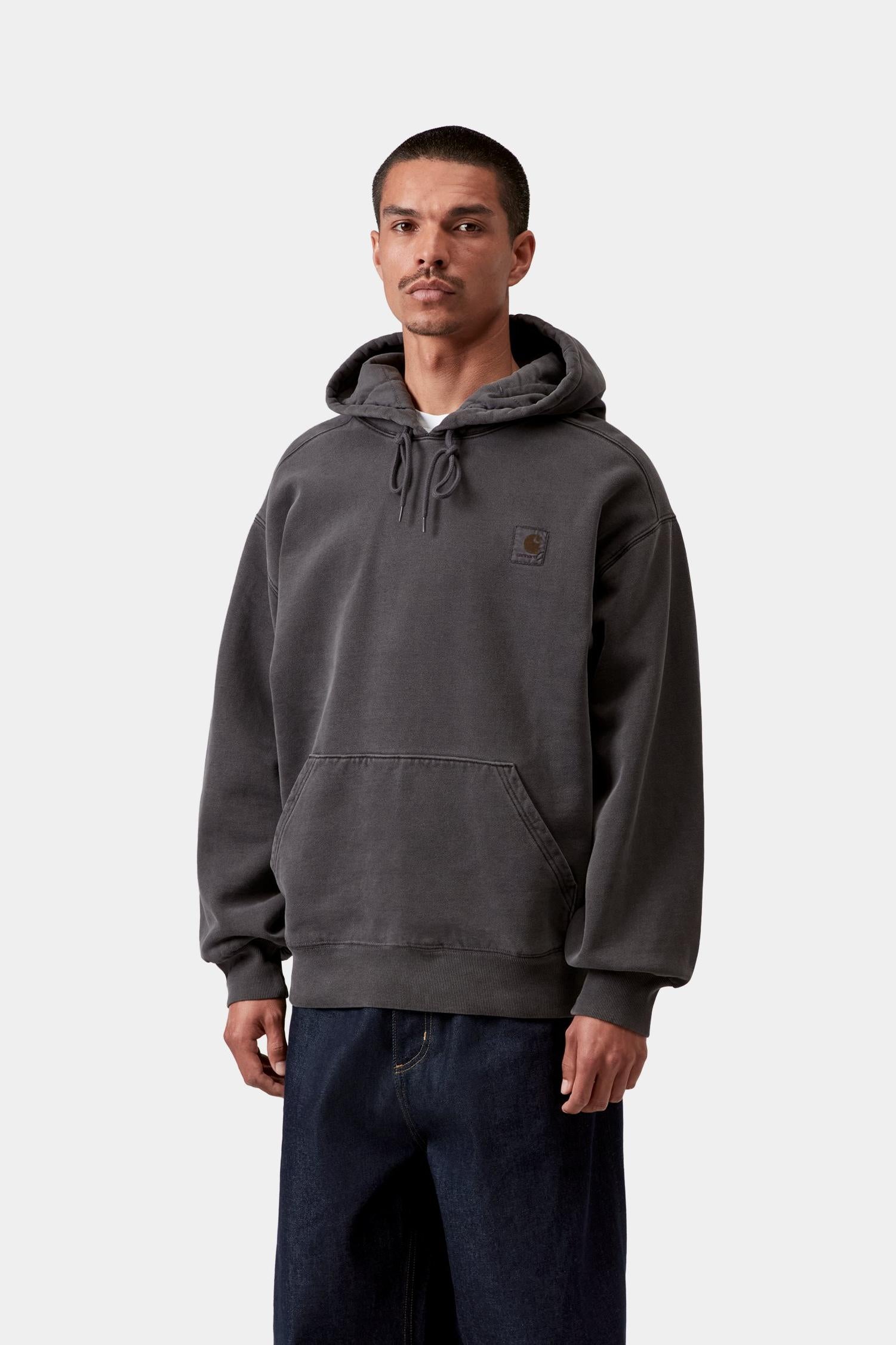 Hooded Nelson Sweatshirt Black (Garment Dyed)
