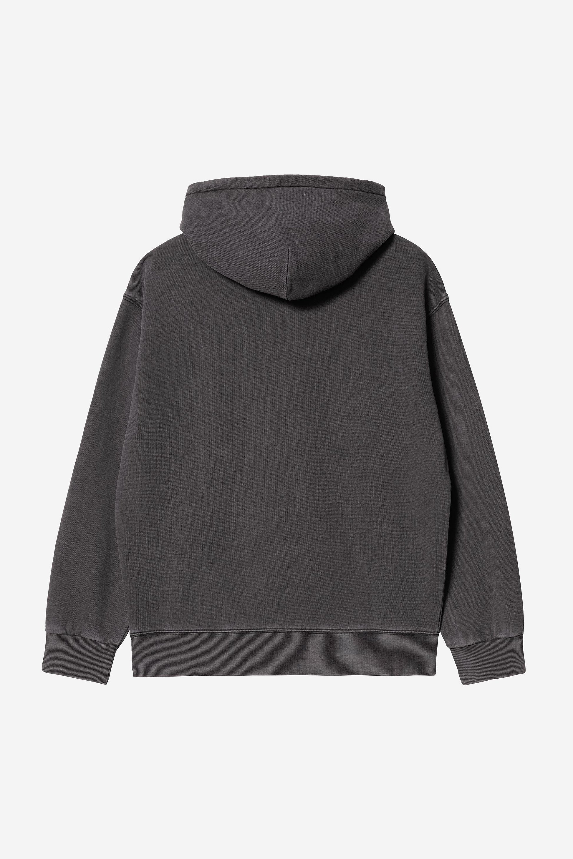 Hooded Nelson Sweatshirt Black (Garment Dyed)
