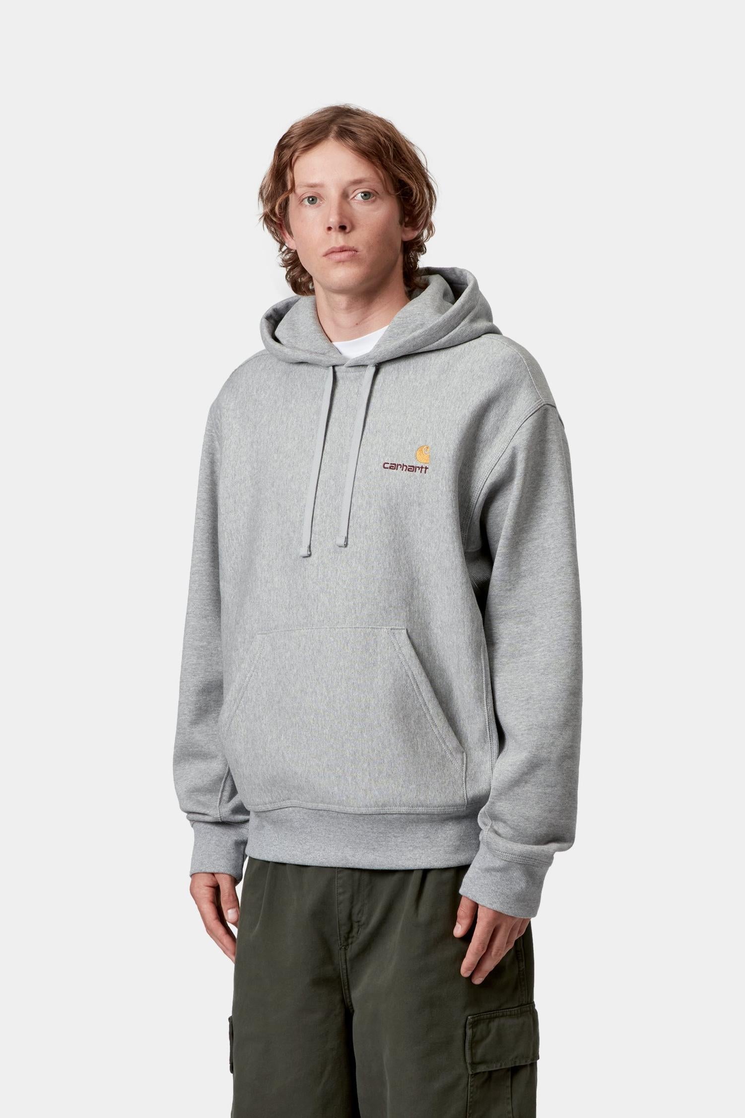 Hooded American Script Sweatshirt Grey Heather