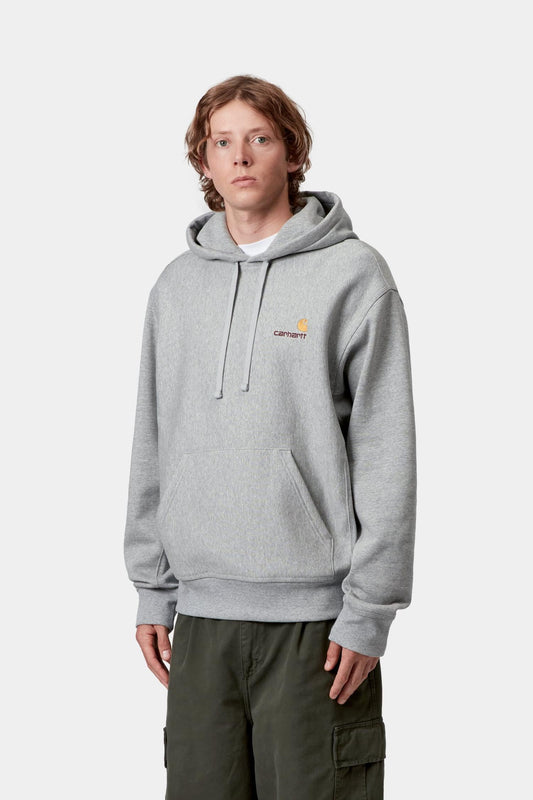 Hooded American Script Sweatshirt Grey Heather
