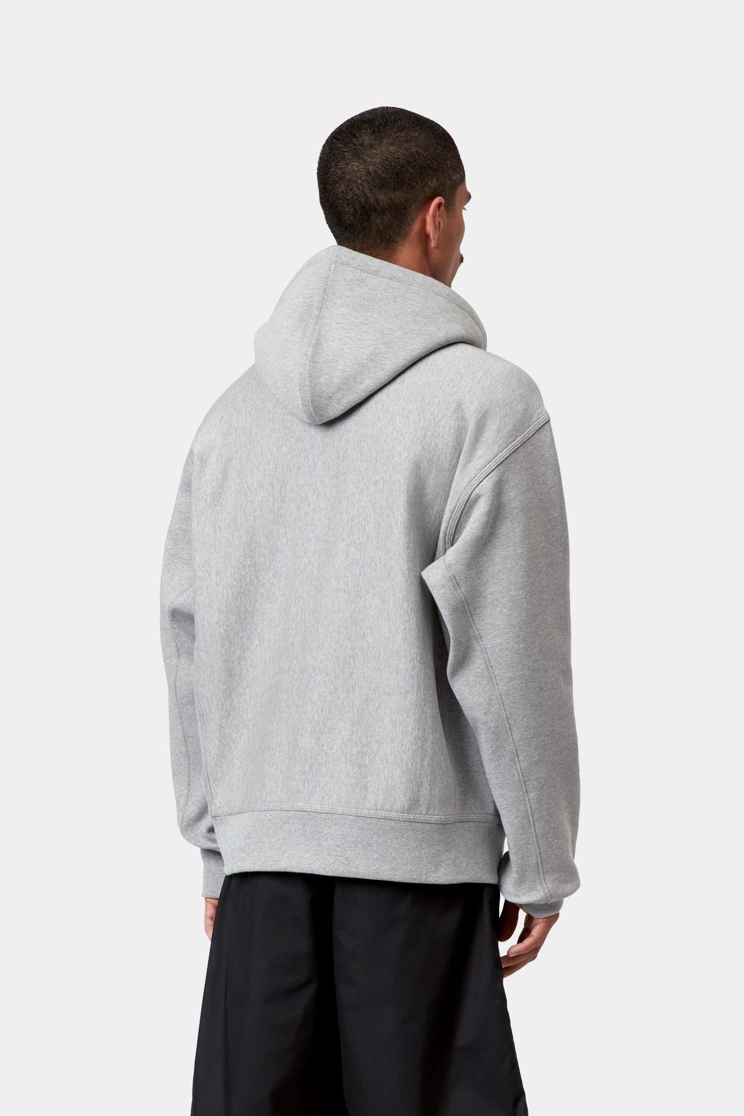 Hooded American Script Sweatshirt Grey Heather