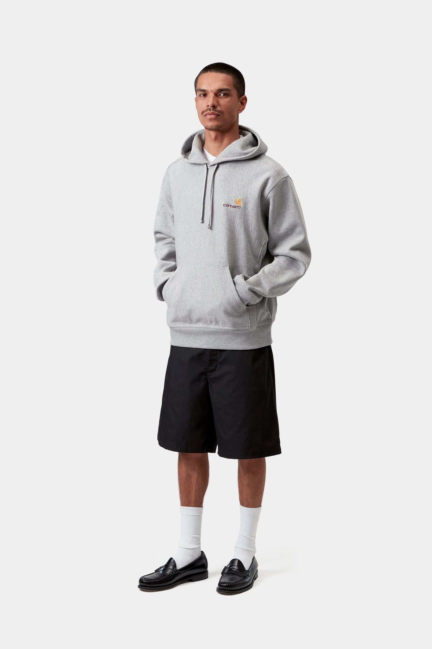 Hooded American Script Sweatshirt Grey Heather