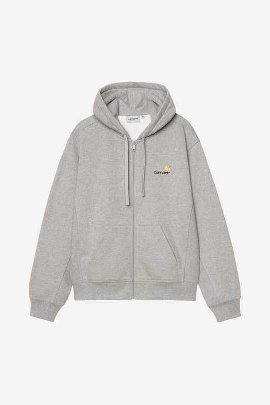Hooded American Script Jacket Grey Heather