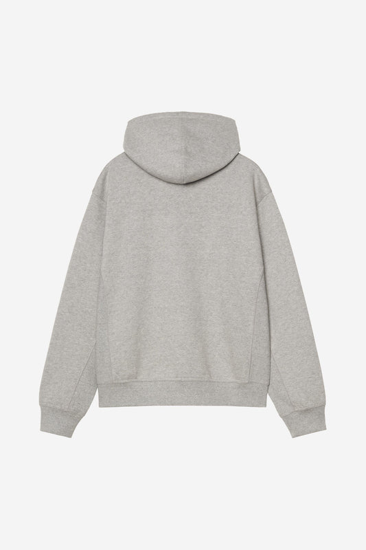 Hooded American Script Jacket Grey Heather