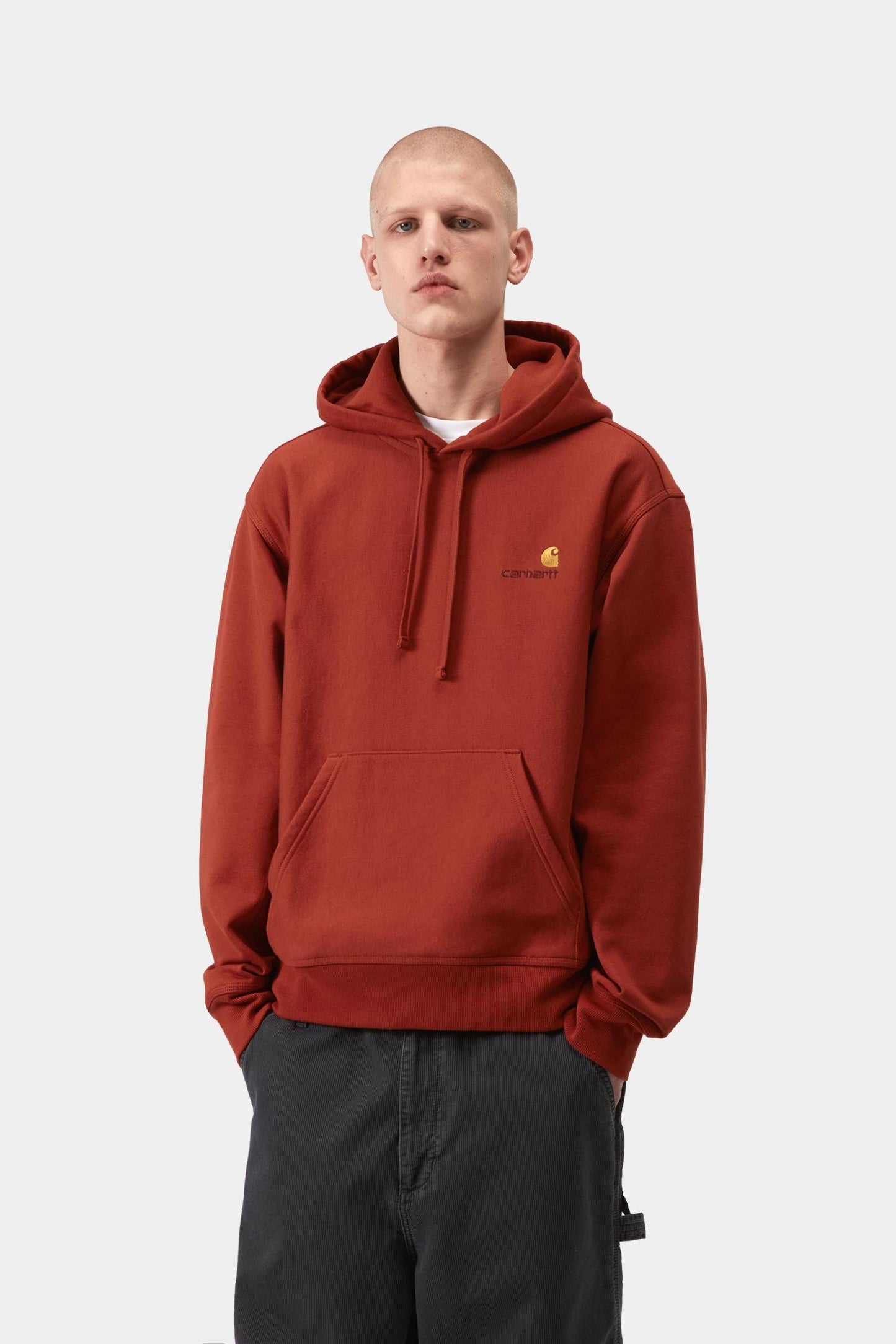 Hooded American Script Sweatshirt Oxide Red